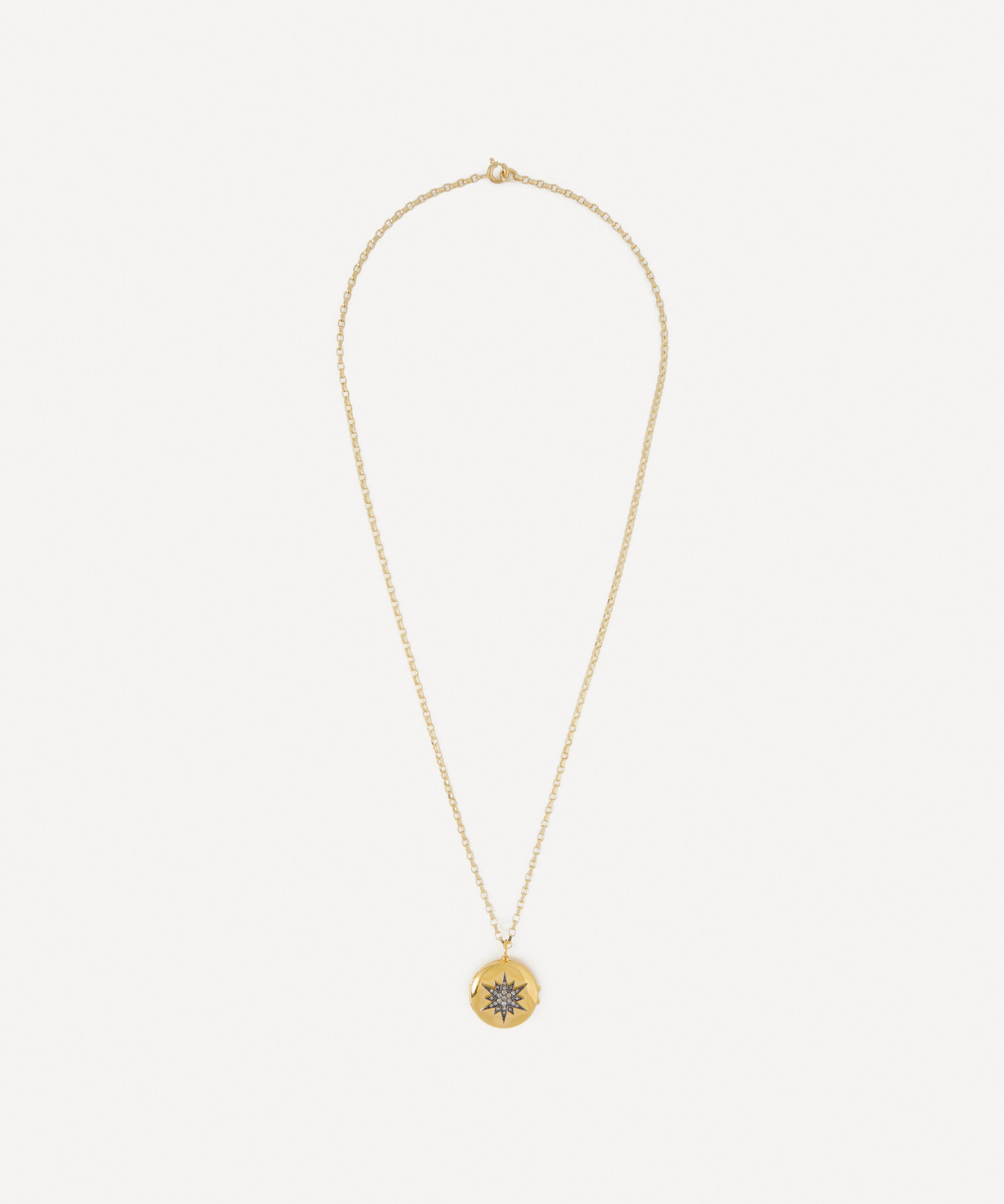 Kirstie Le Marque - Gold-Plated Diamond Guiding Star Locket Necklace image number 1