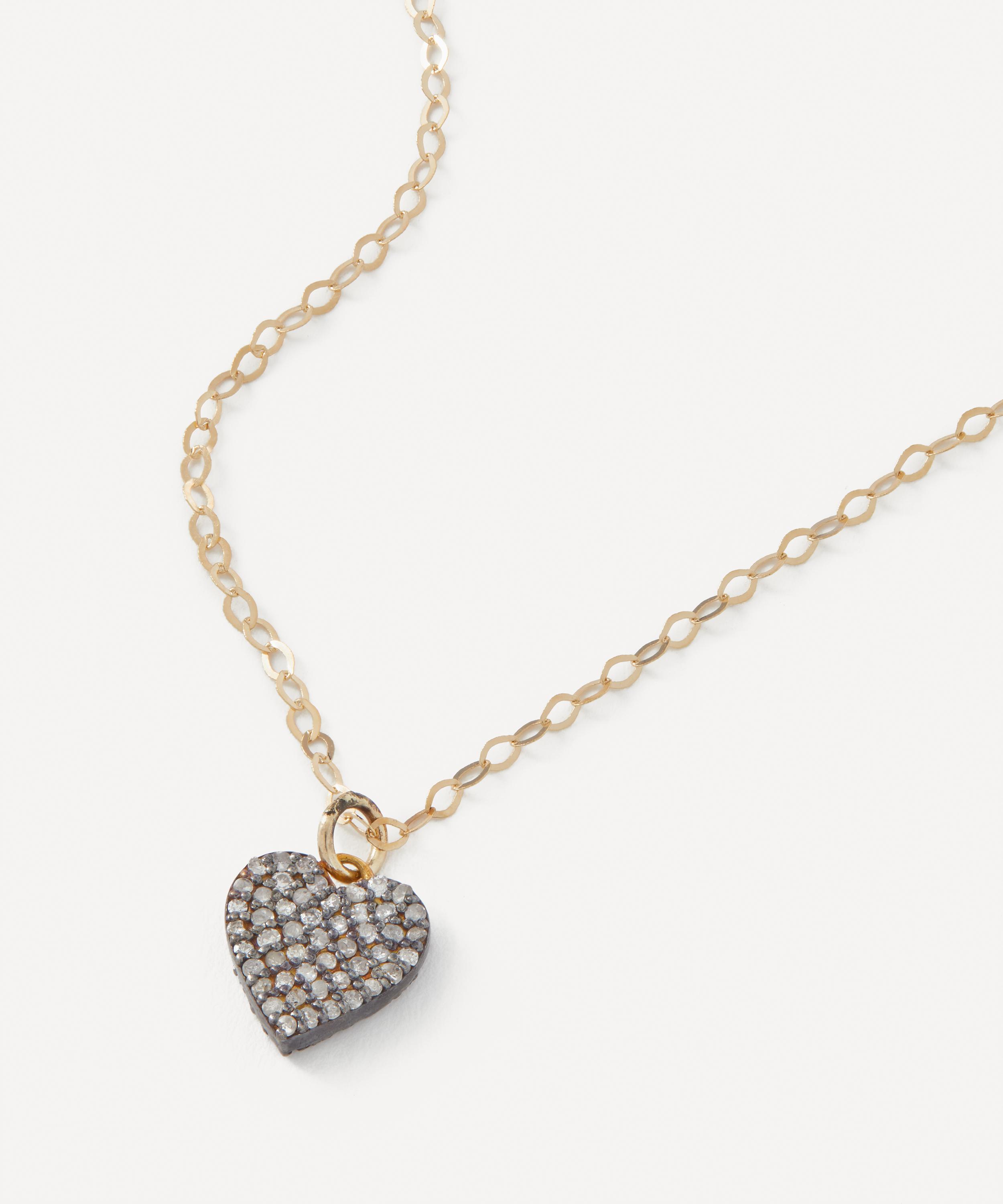 Kirstie Le Marque - 9ct Gold Diamond Double-Sided Heart Pendant Necklace