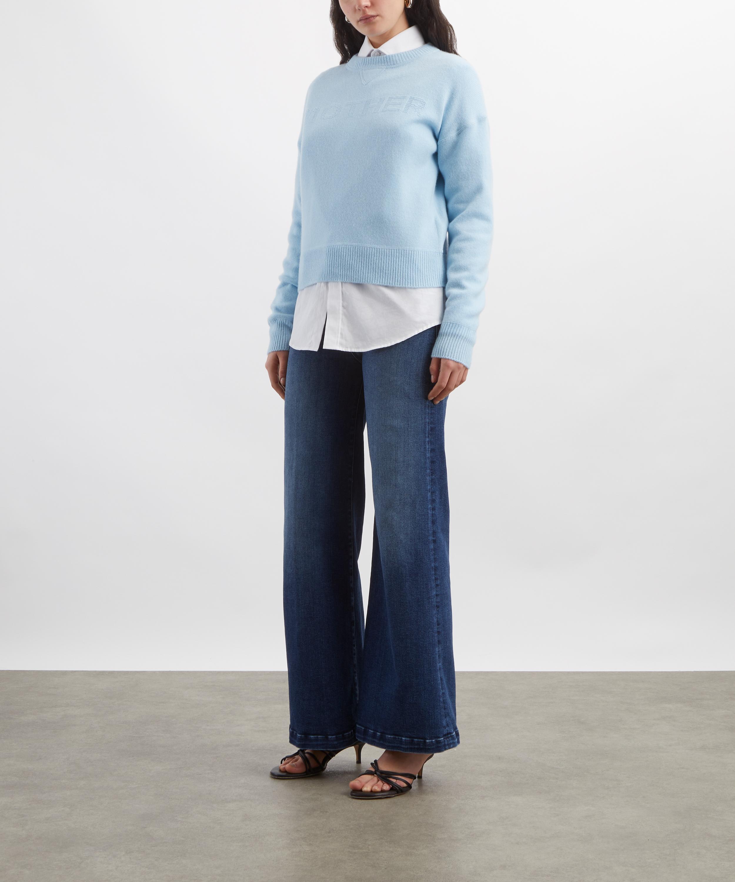 Mother - Light Blue Cashmere Logo Jumper image number 1