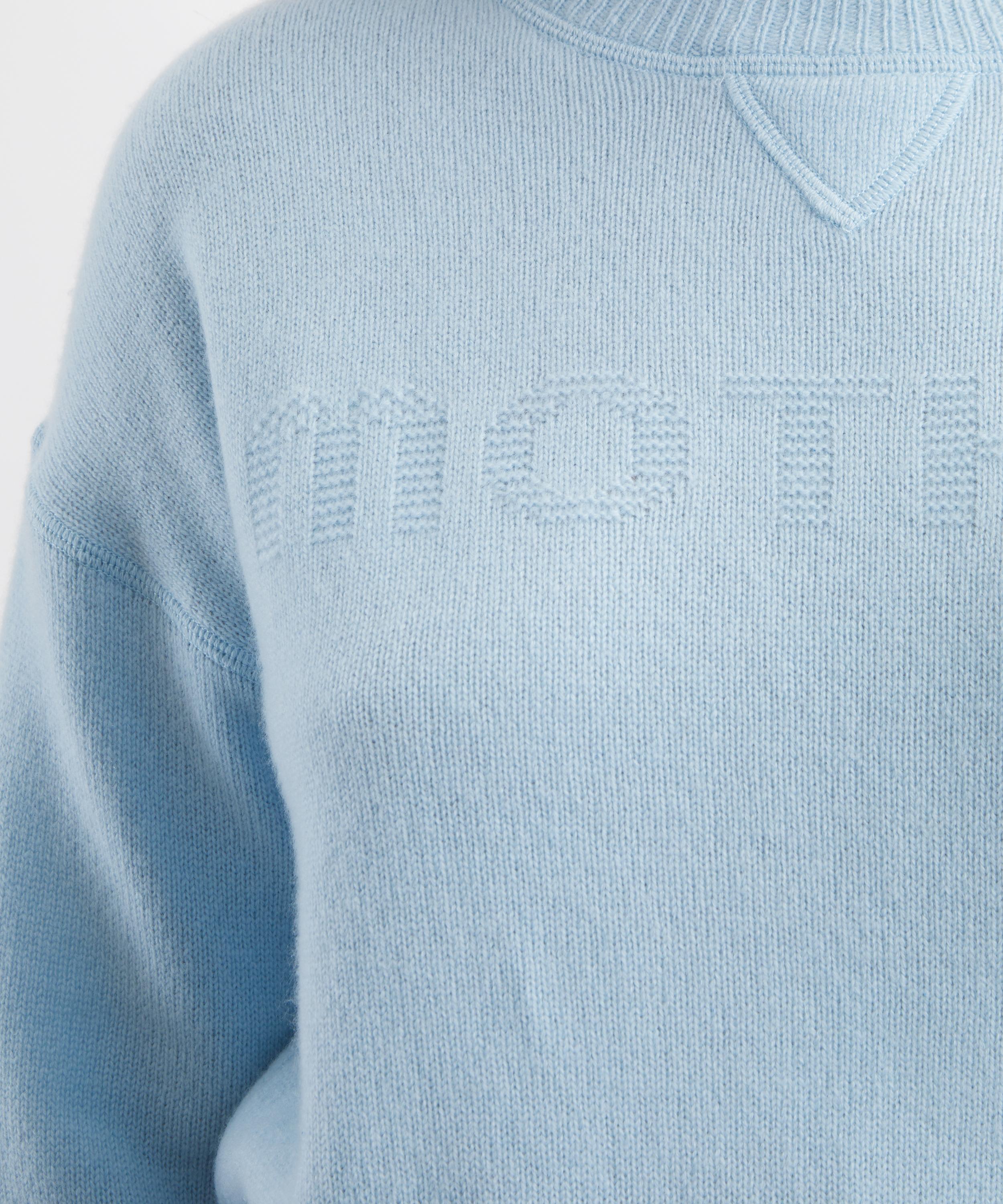 Mother - Light Blue Cashmere Logo Jumper image number 4