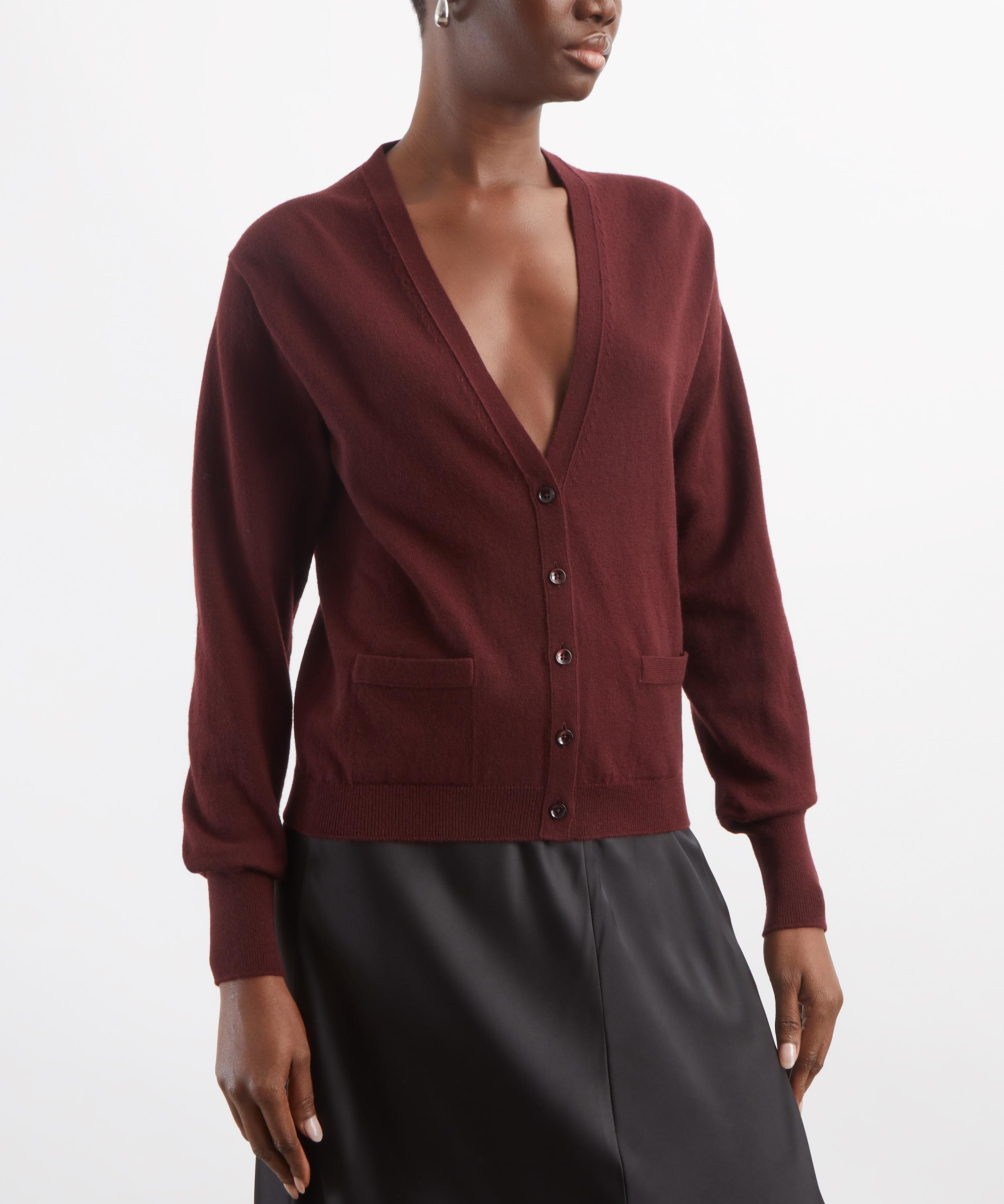 Maison Margiela - Burgundy Wool Cardigan image number 2