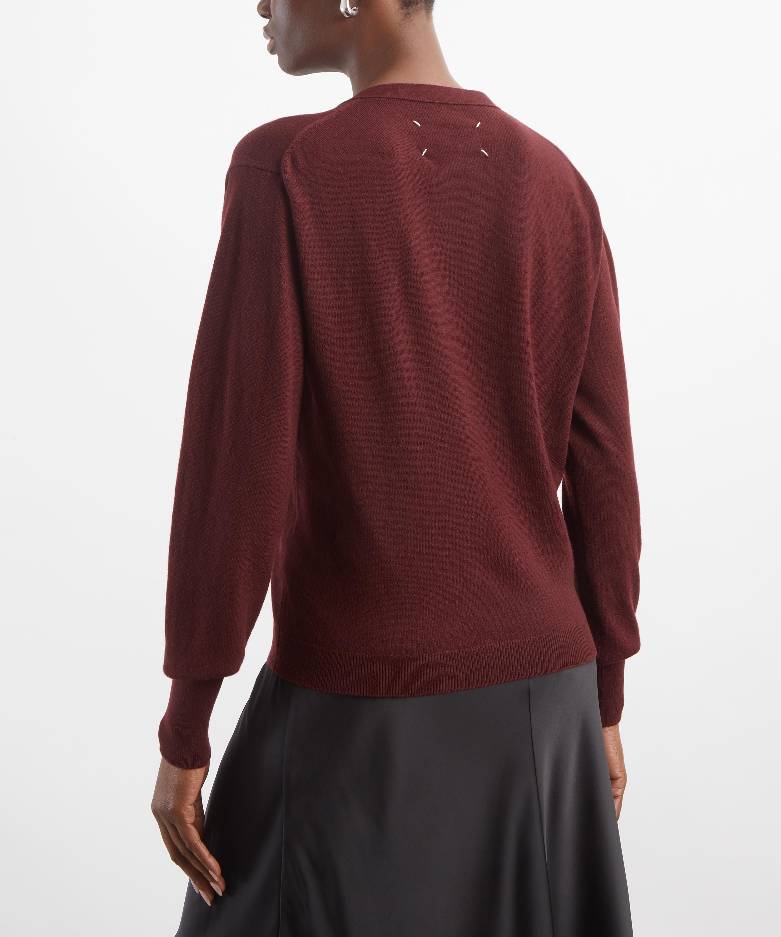 Maison Margiela - Burgundy Wool Cardigan image number 3