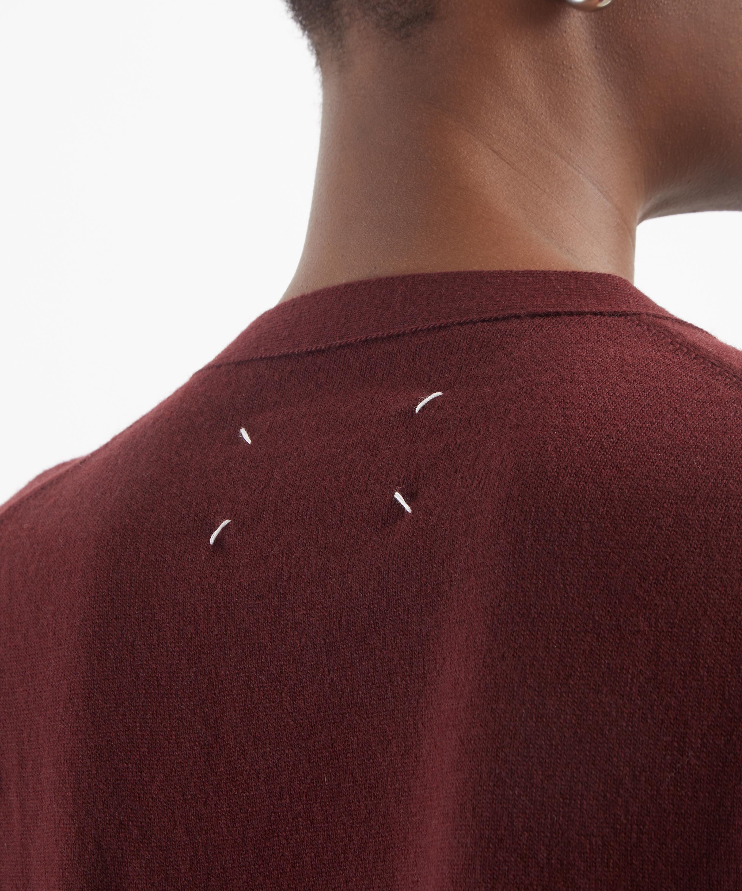 Maison Margiela - Burgundy Wool Cardigan image number 4