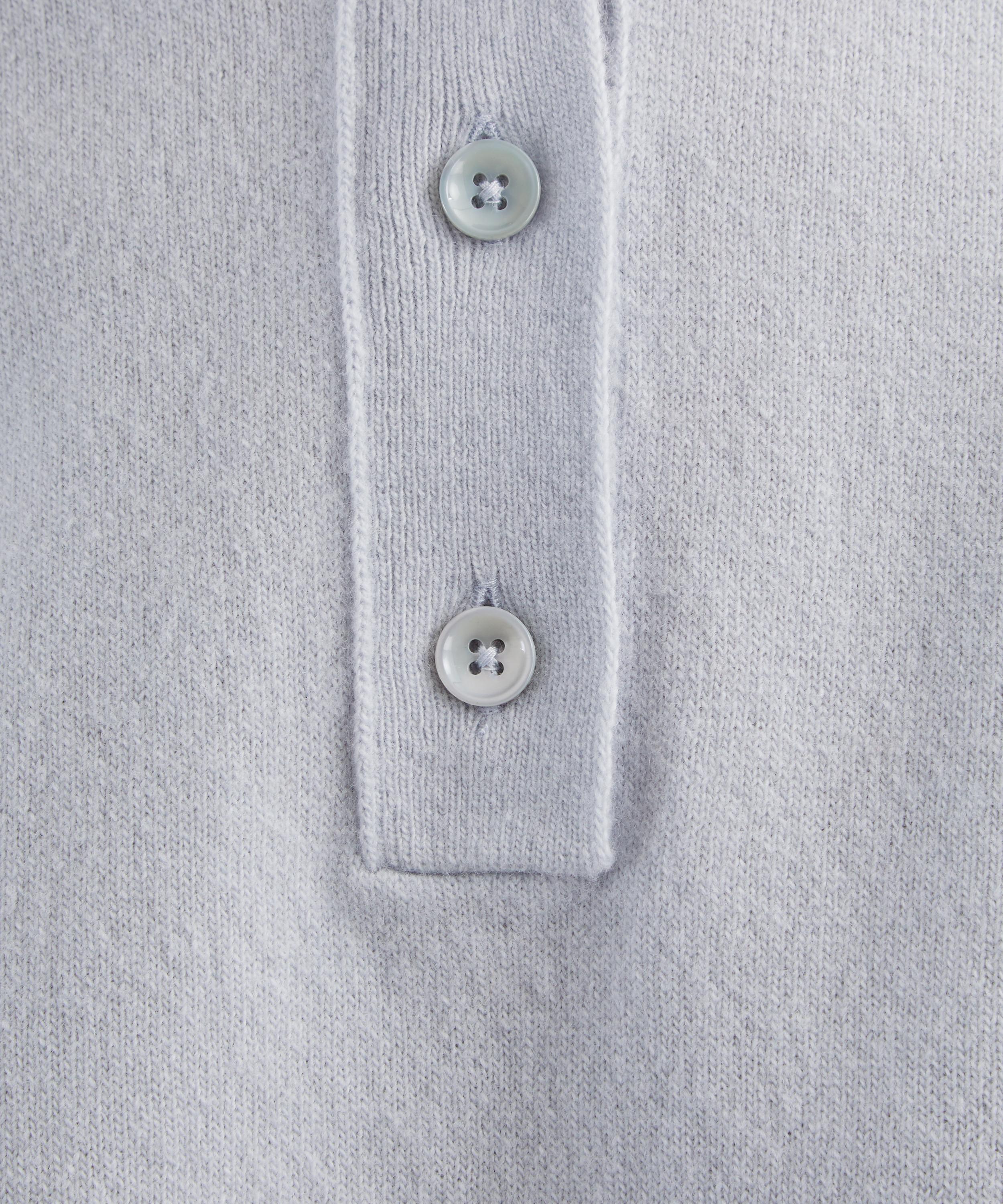 Maison Margiela - Pale Blue Polo Knit Top image number 4