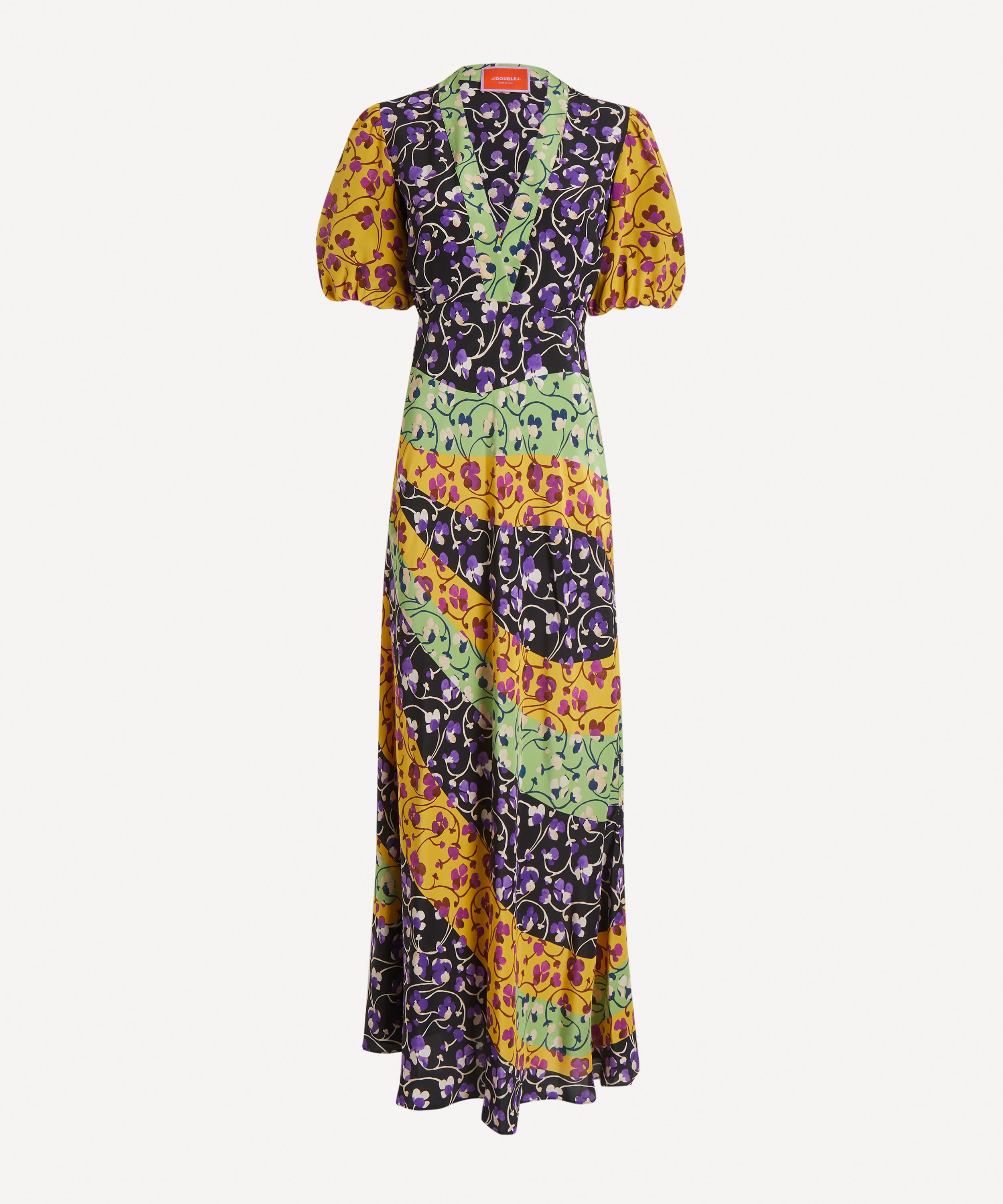 La DoubleJ - Marlene Honeysuckle Tricolour Plac&eacute;e Dress