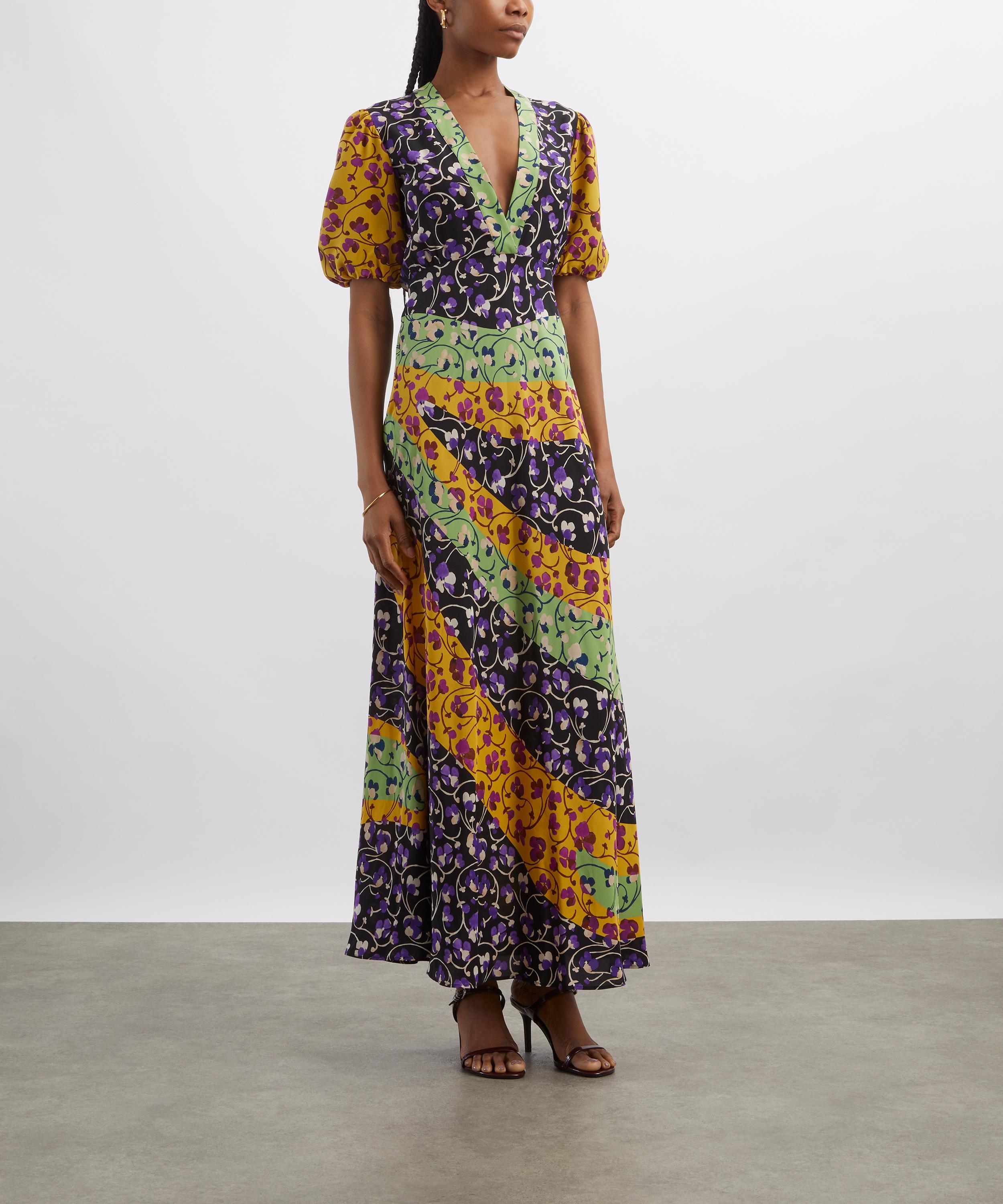 La DoubleJ - Marlene Honeysuckle Tricolour Plac&eacute;e Dress image number 2