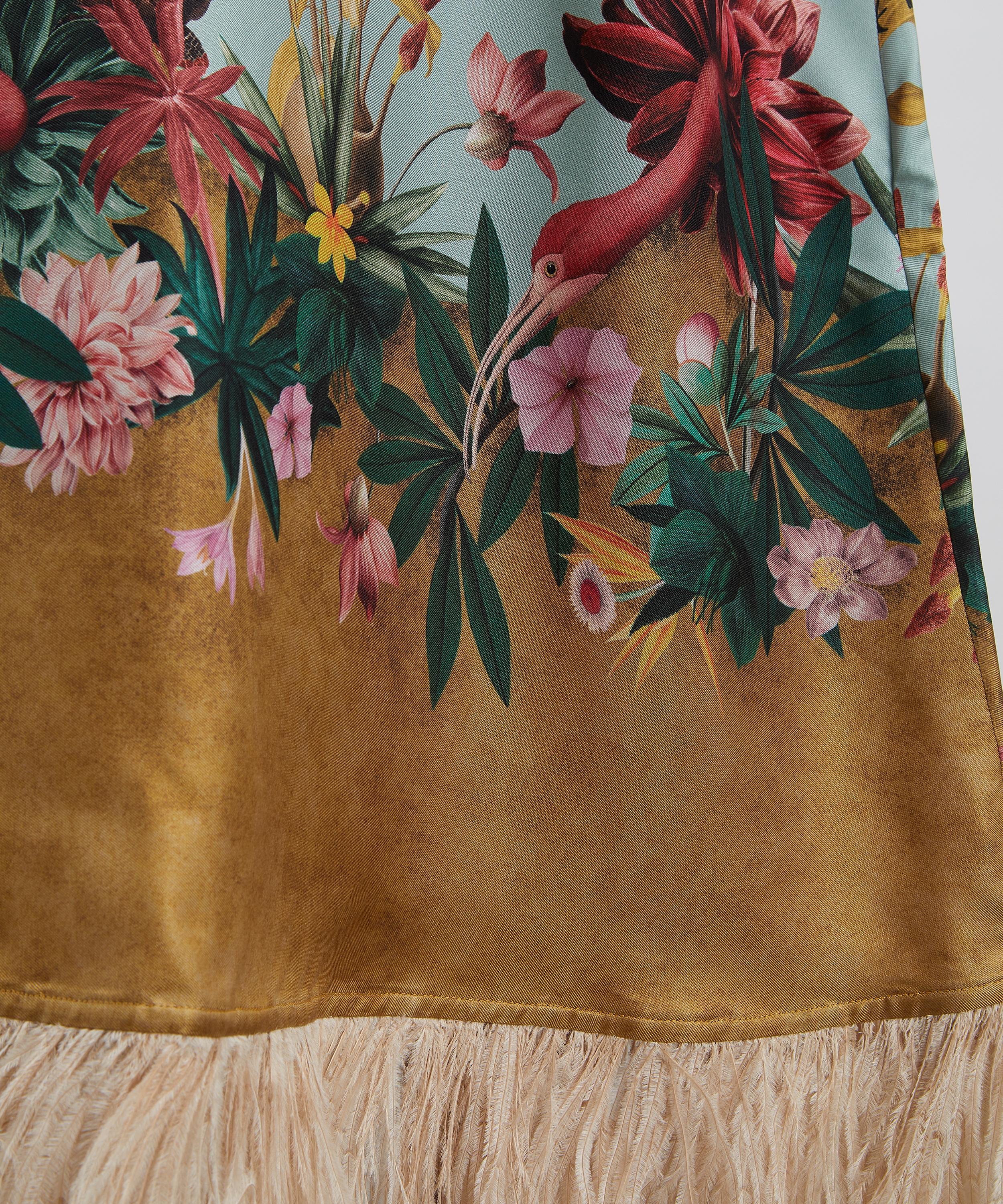 La DoubleJ - Zooflora Placée Feathered Swing Dress image number 4