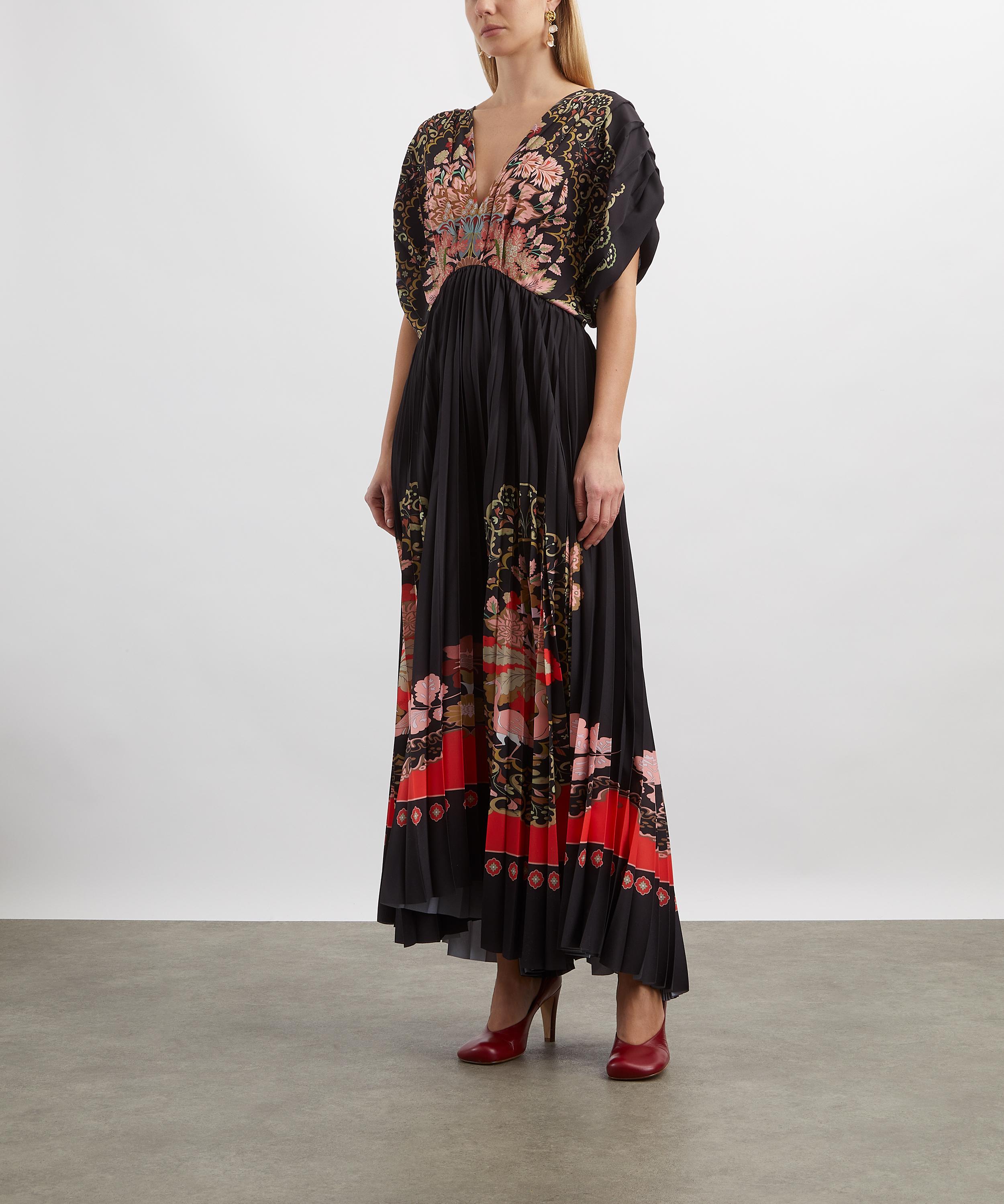 La DoubleJ - Accordian Pleated Print Maxi Dress image number 2