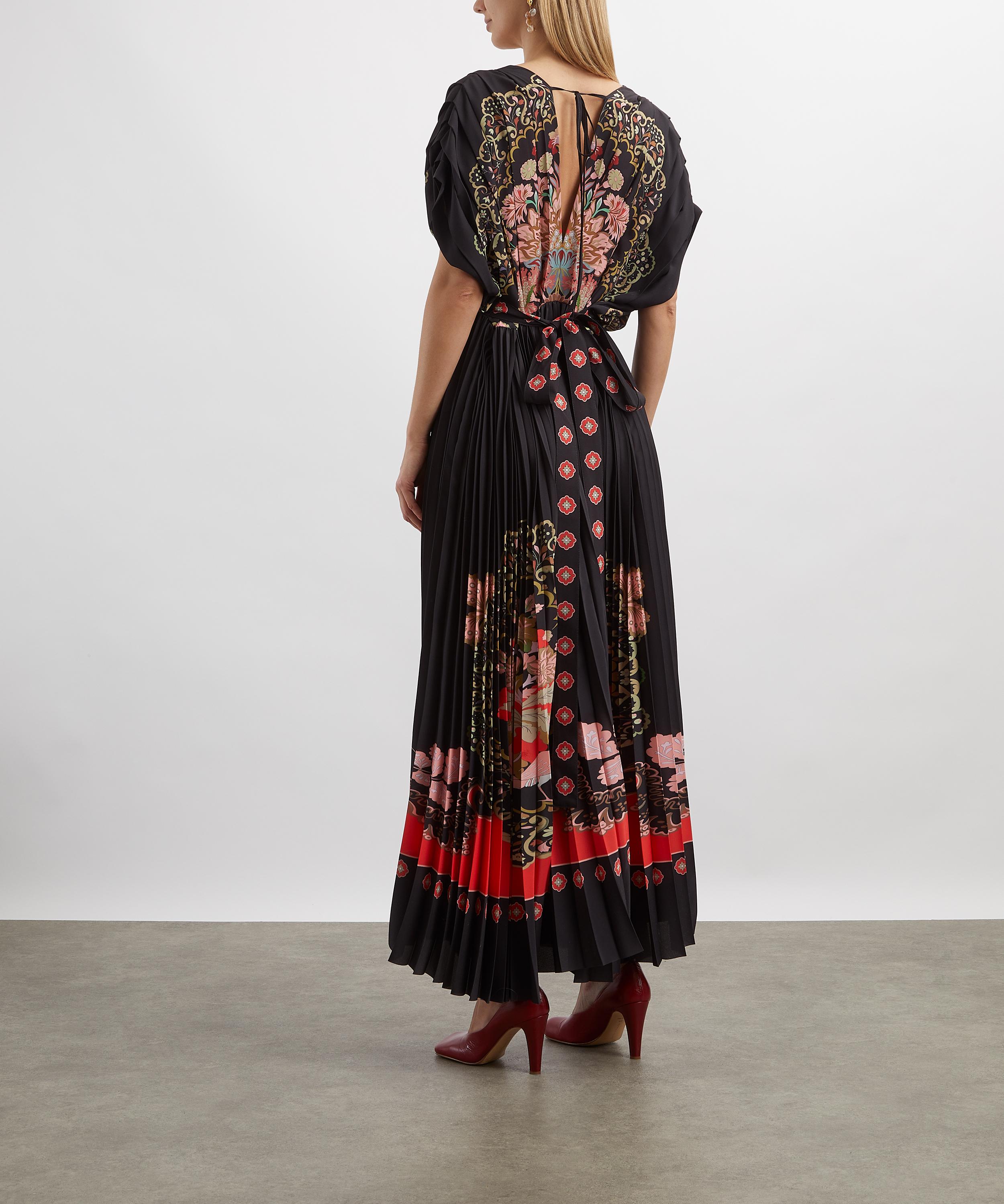 La DoubleJ - Accordian Pleated Print Maxi Dress image number 3