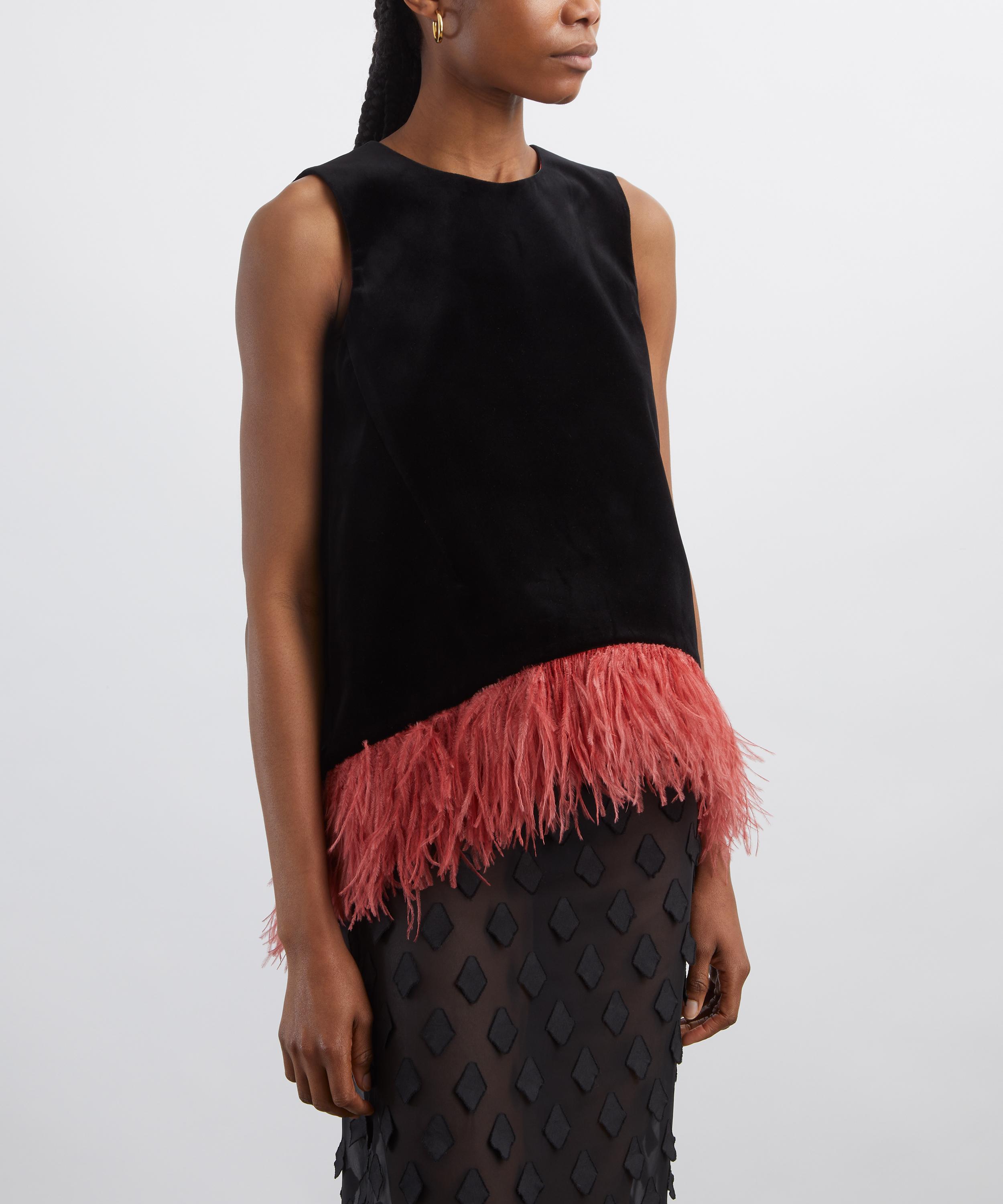 La DoubleJ - La Scala Solid Black Velvet Top&nbsp; image number 2