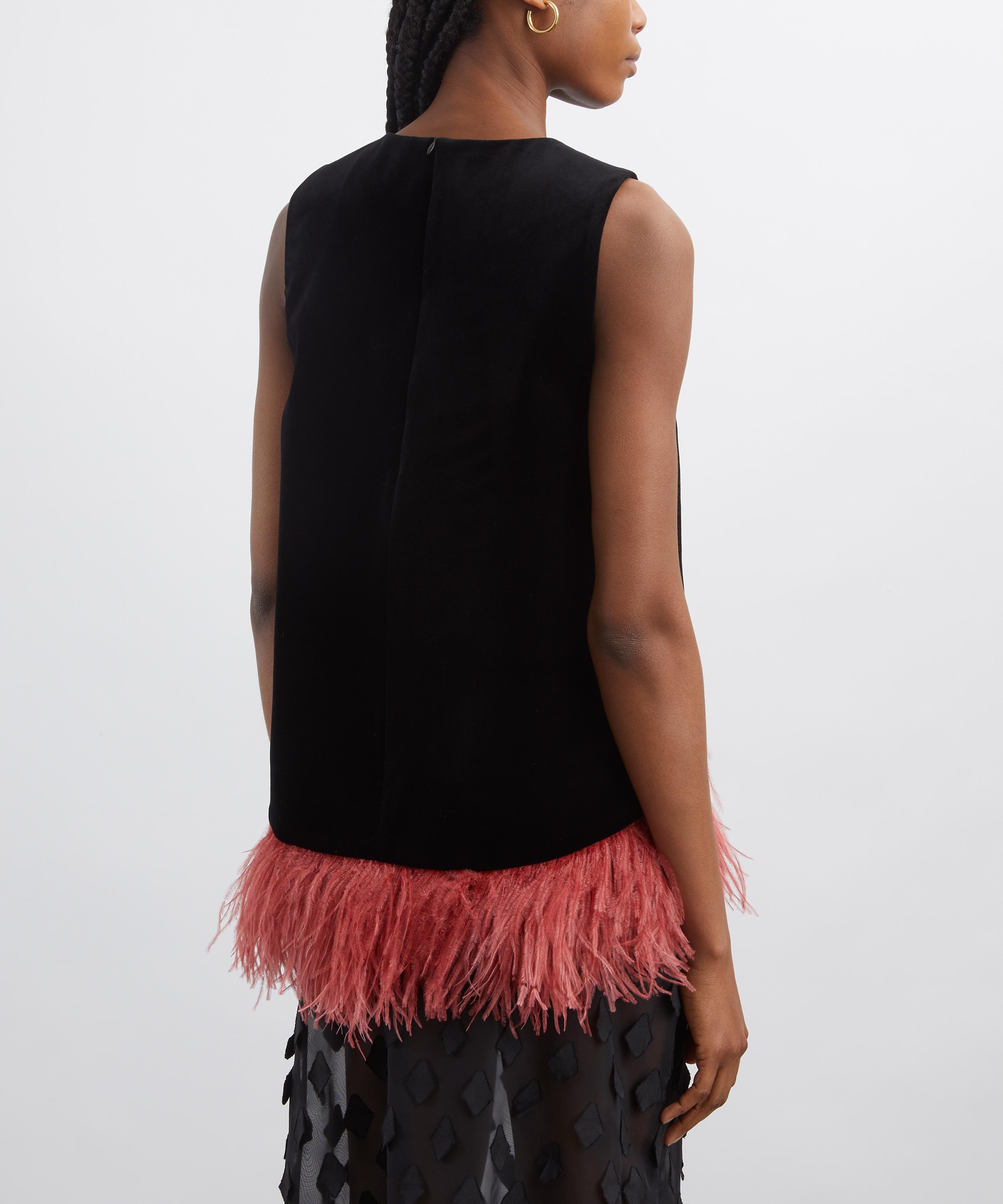 La DoubleJ - La Scala Solid Black Velvet Top&nbsp; image number 3