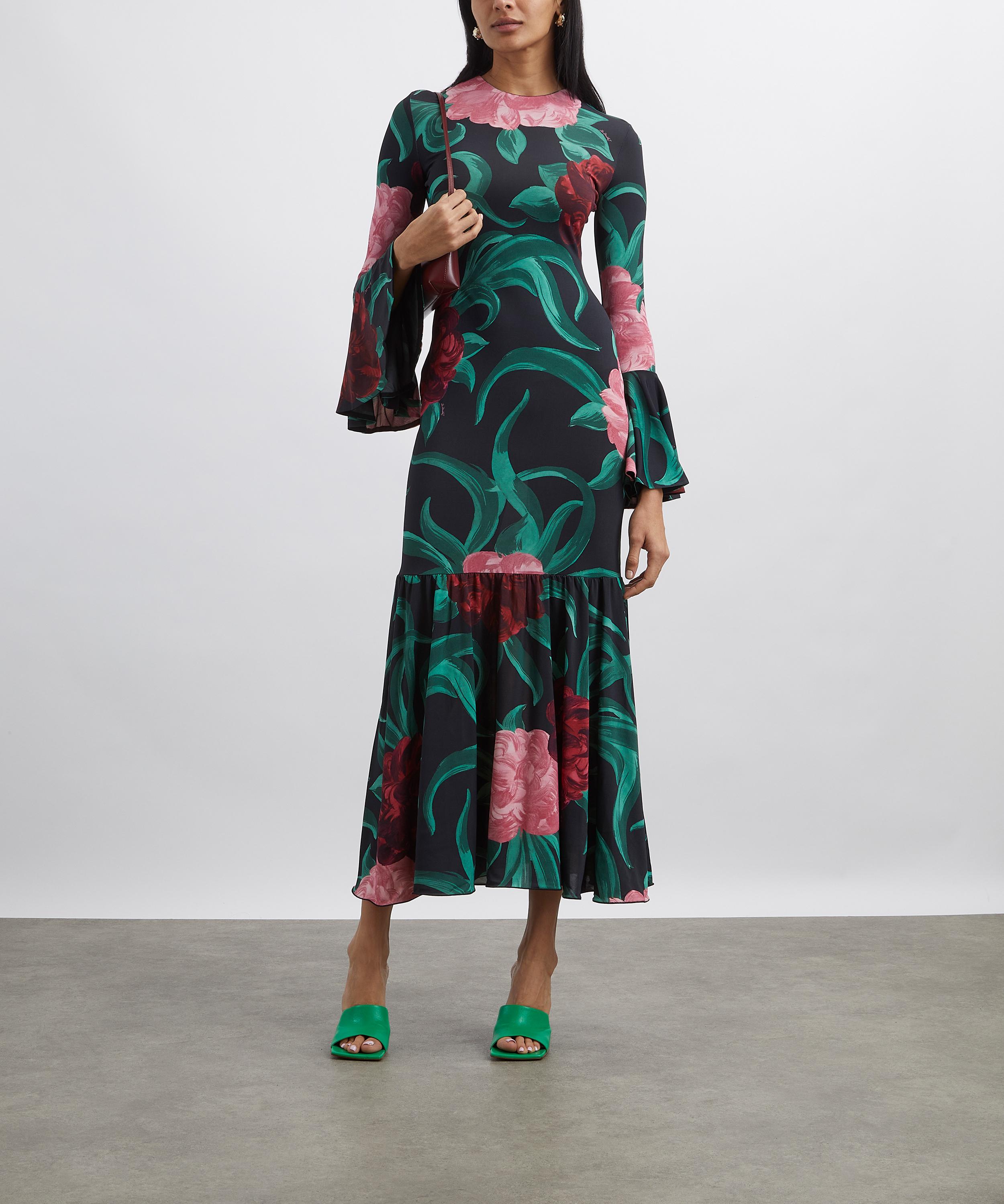 La DoubleJ - Alba Peony Black Dress image number 1