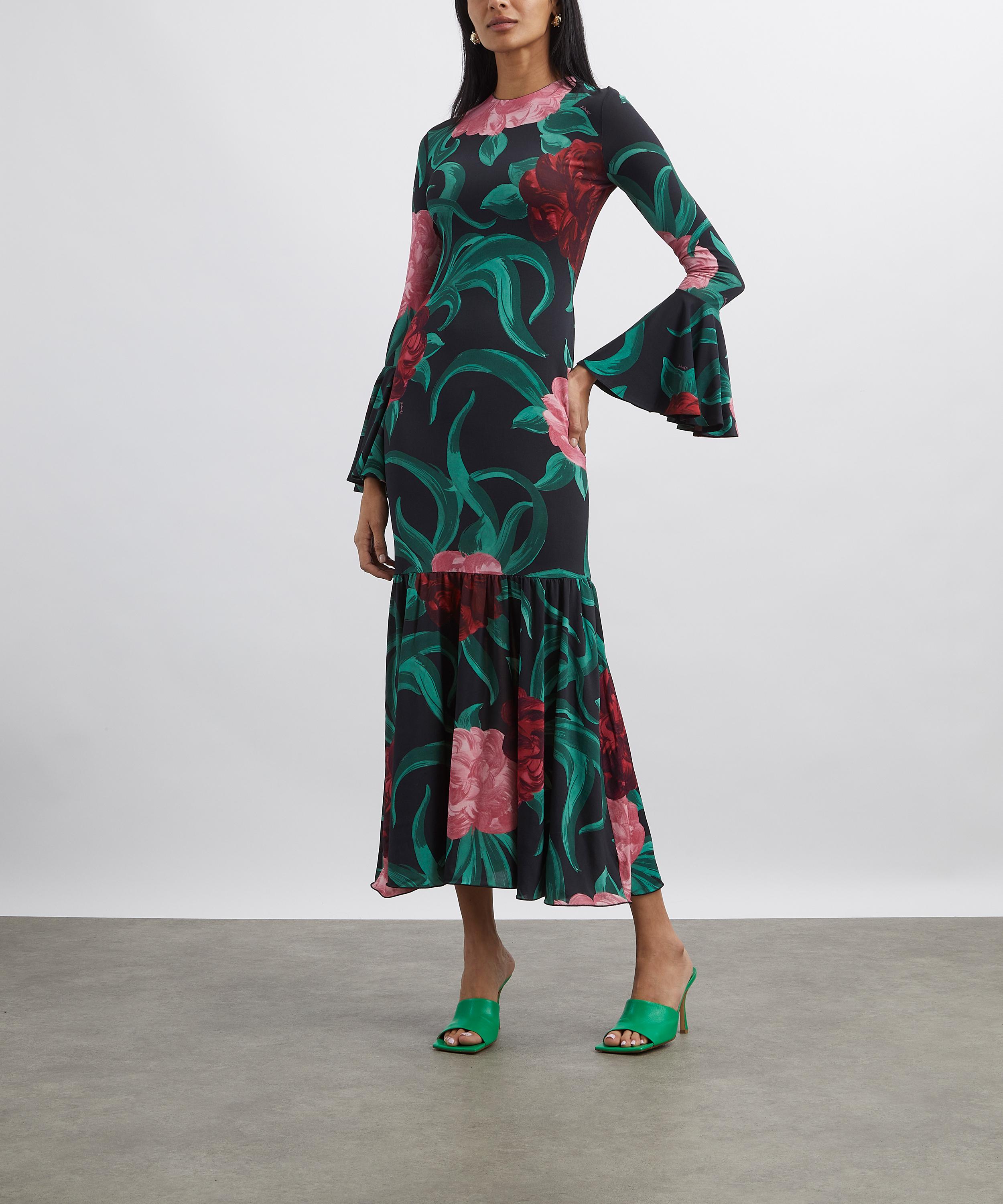 La DoubleJ - Alba Peony Black Dress image number 2