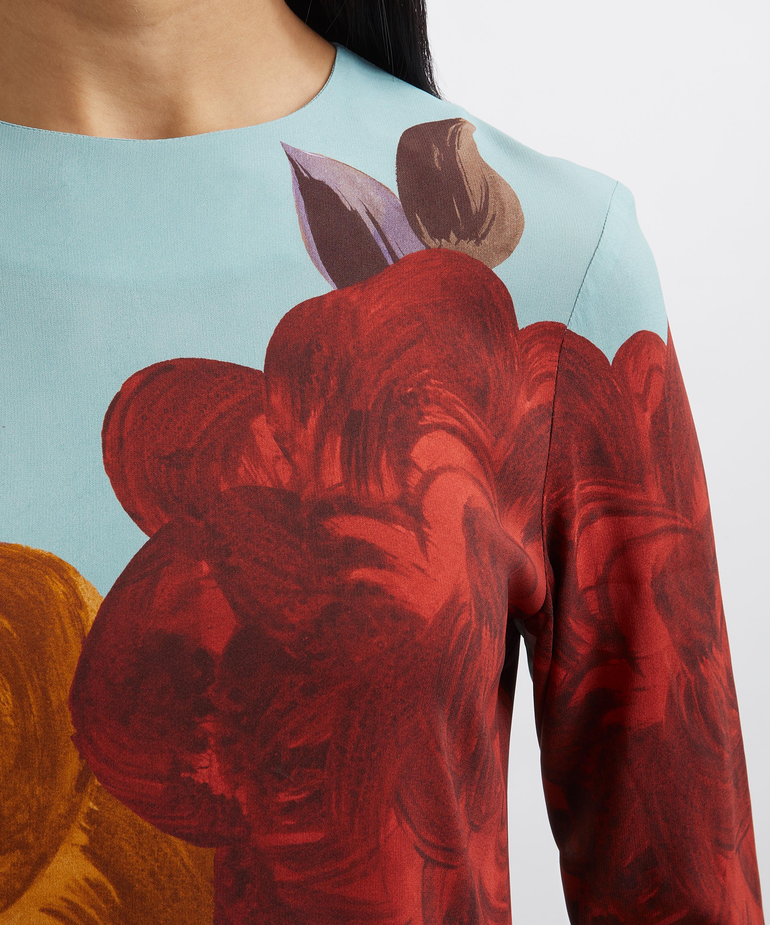 La DoubleJ - Long-Sleeve Peony Swing Dress image number 4