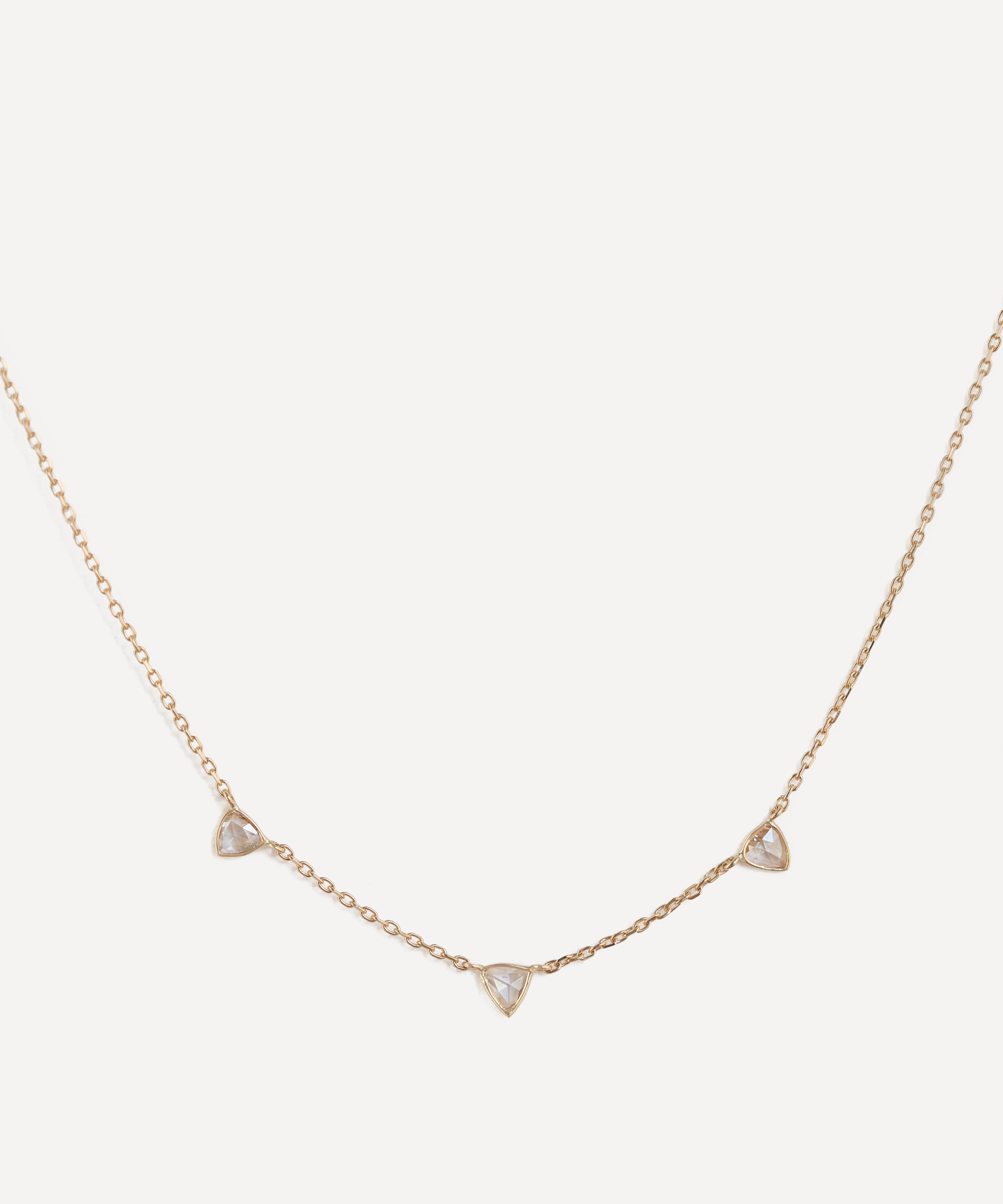 Celine Daoust - 14ct Gold Multi Diamonds Rose Cut Chain Necklace