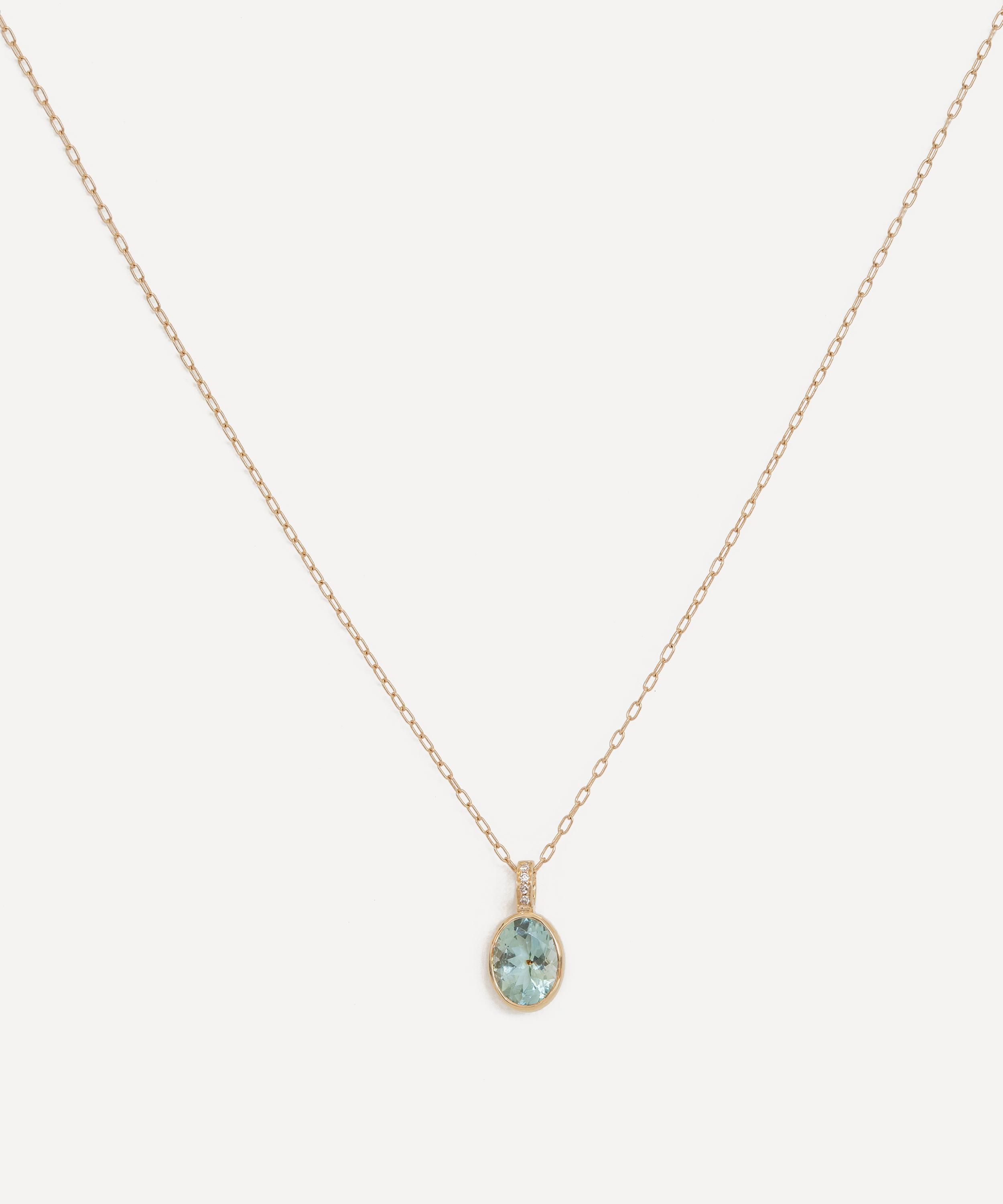 Celine Daoust - 14ct Gold Turquoise Tourmaline Maya Pendant Necklace