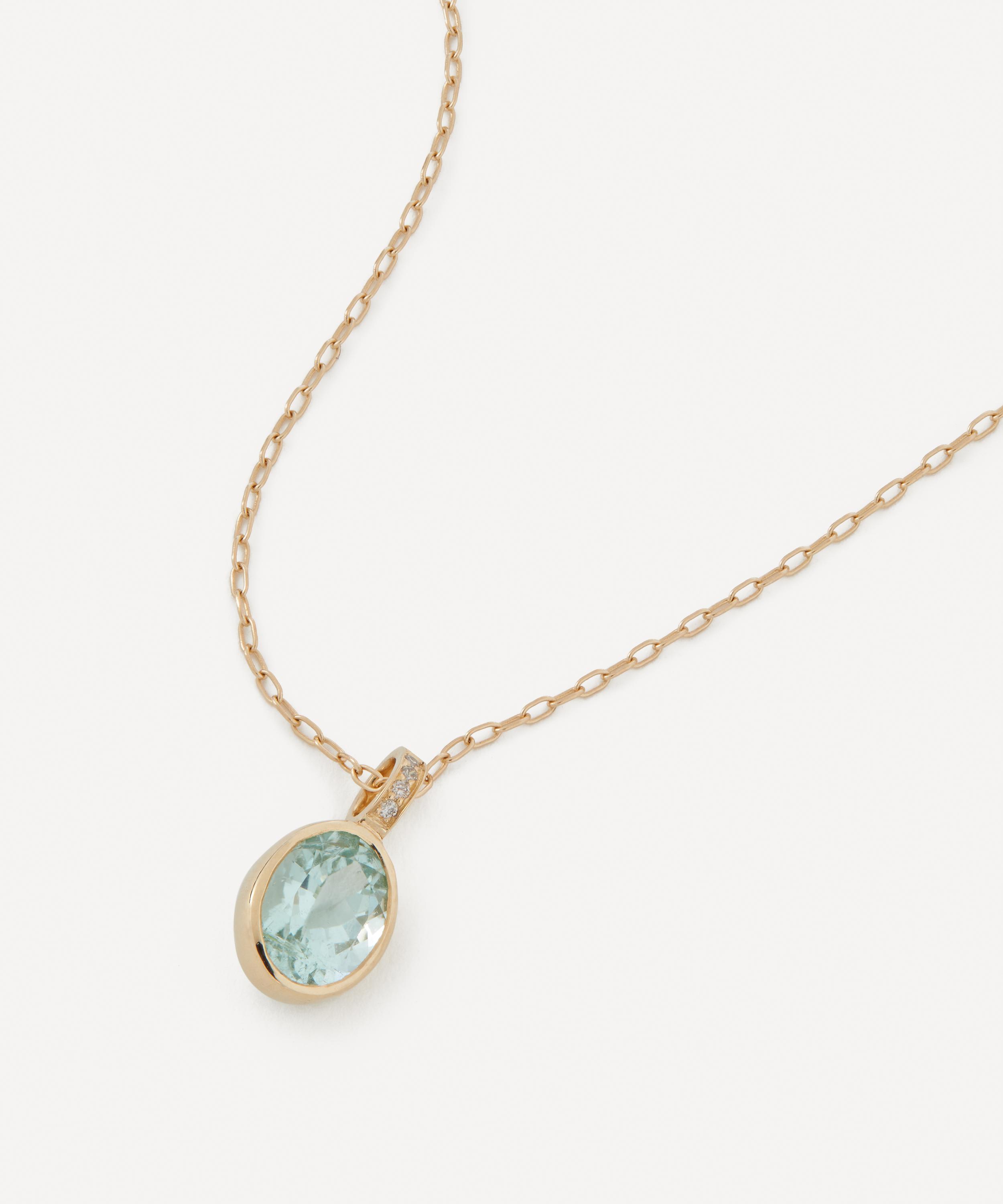 Celine Daoust - 14ct Gold Tourmaline Maya Special Cut Pendant Necklace