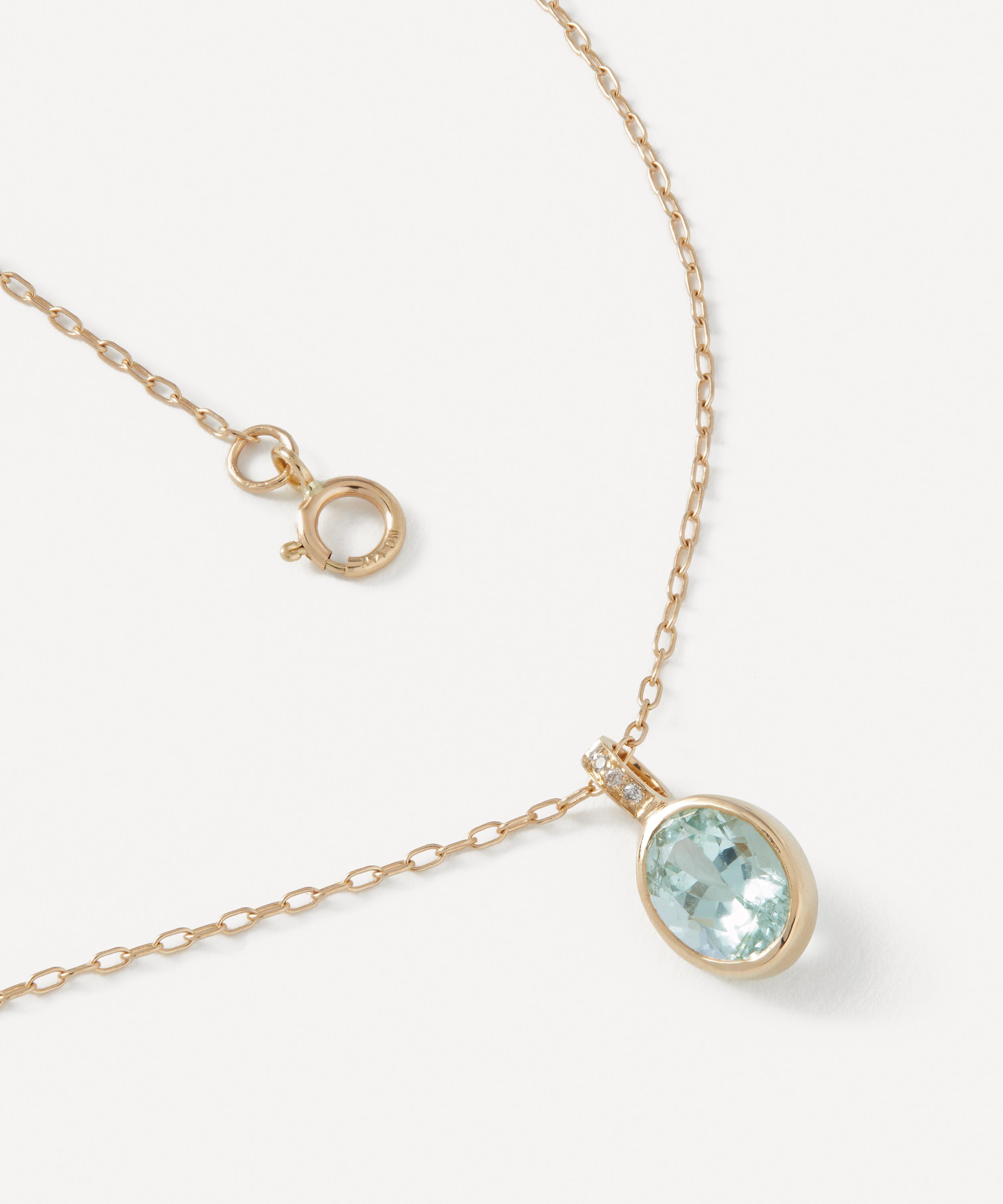 Celine Daoust - 14ct Gold Tourmaline Maya Special Cut Pendant Necklace image number 3