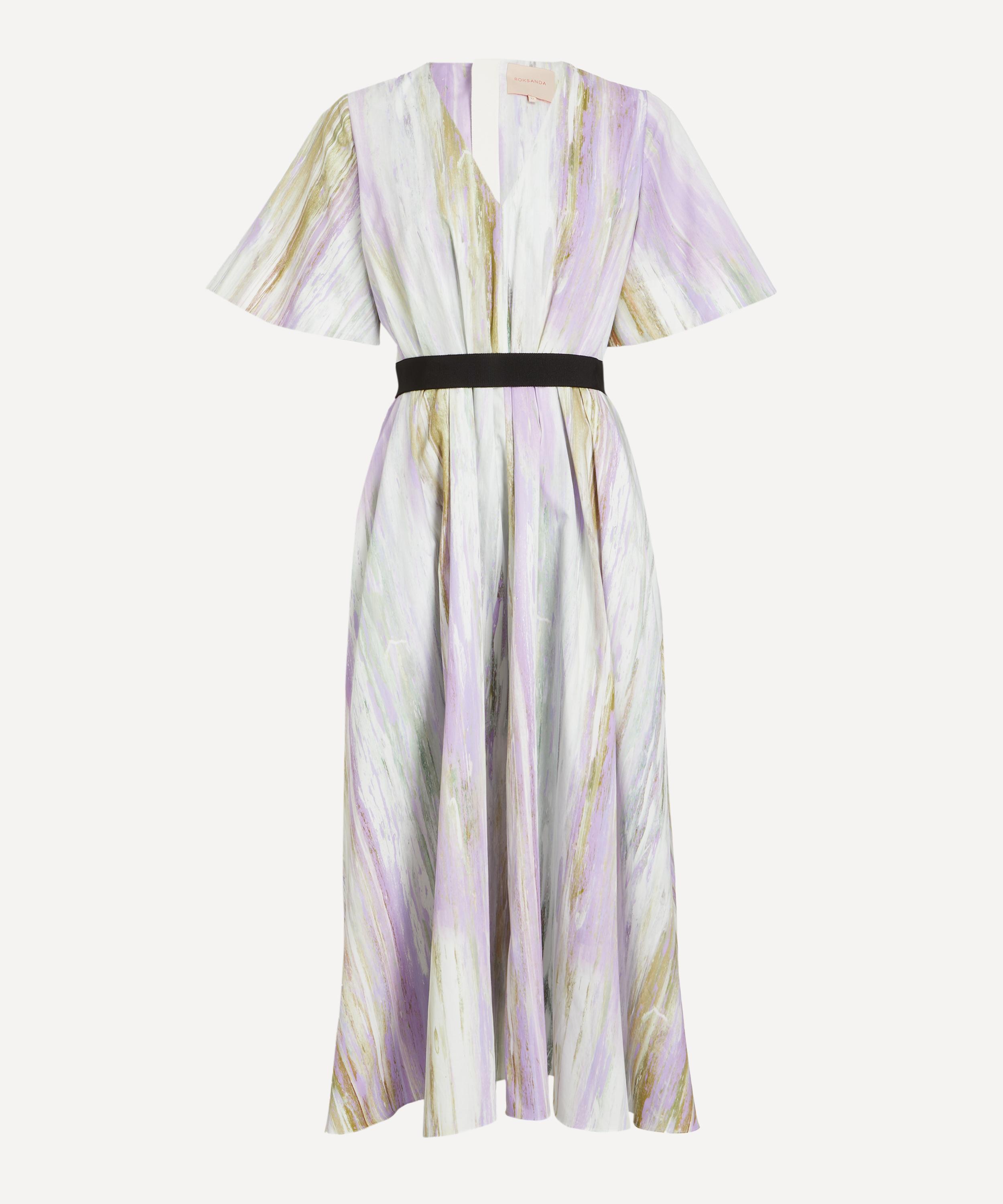 Roksanda - Sana Brush Chalk-Wisteria Dress