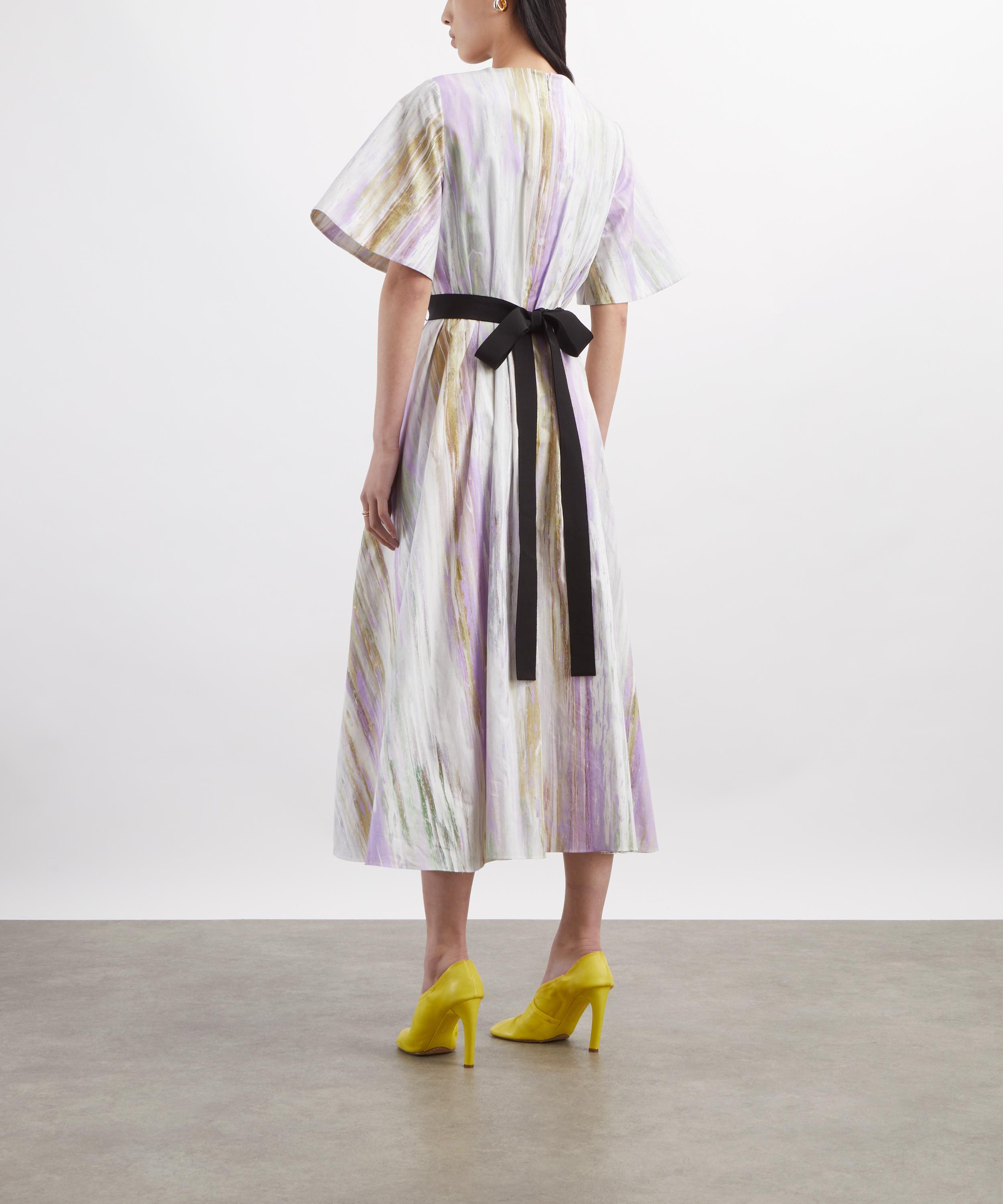 Roksanda - Sana Brush Chalk-Wisteria Dress image number 3