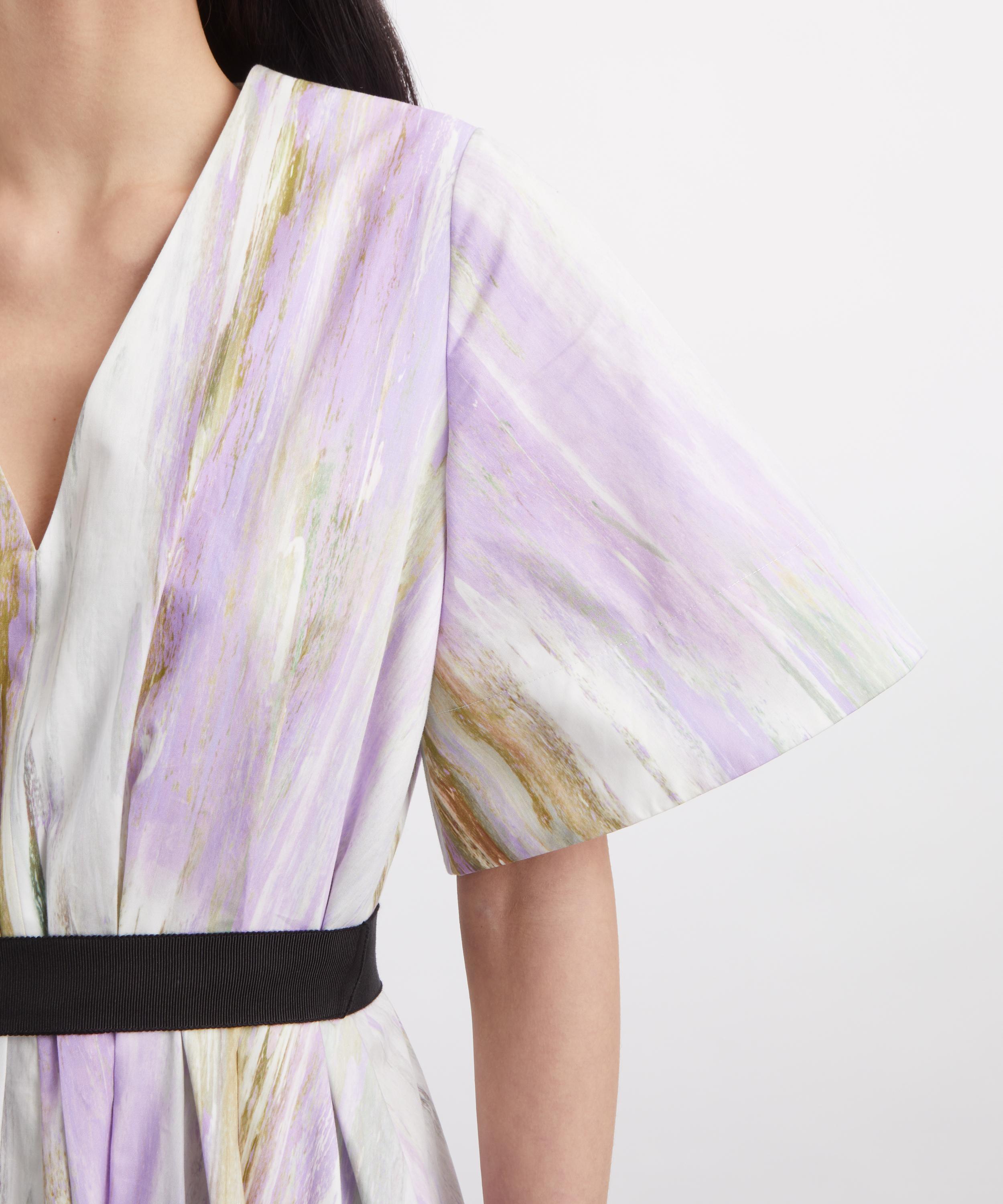 Roksanda - Sana Brush Chalk-Wisteria Dress image number 4