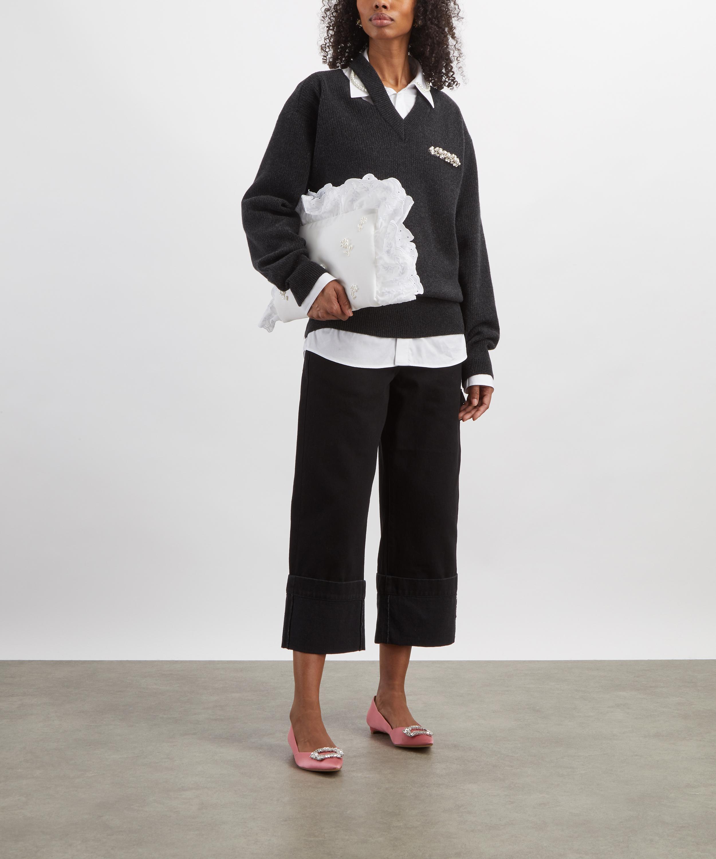 Simone Rocha - Embellished Merino Seam Bite Jumper image number 1