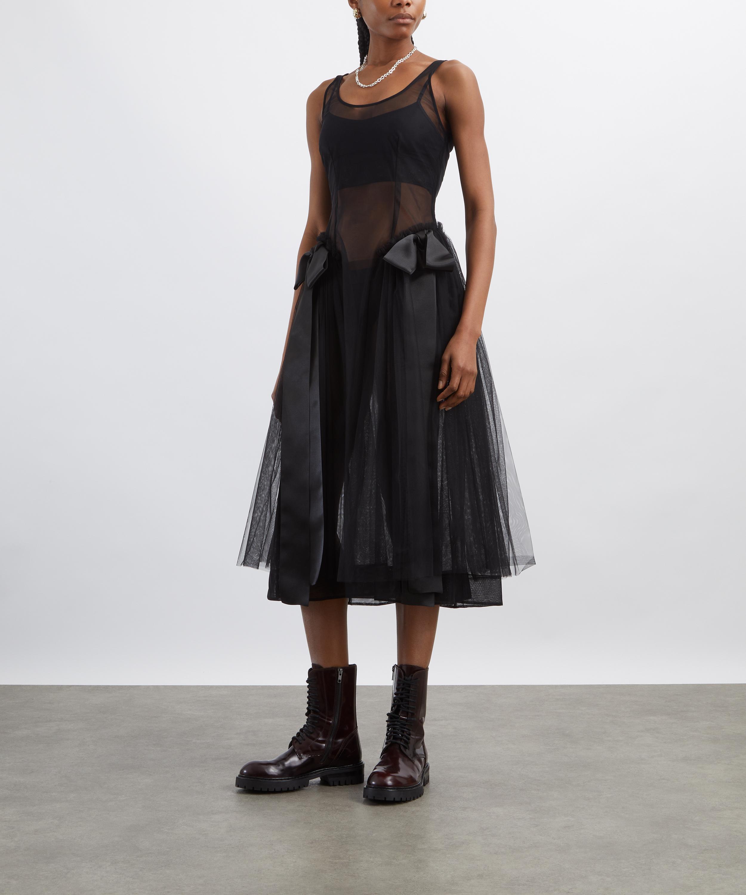 Simone Rocha - Sheer Sculpted Bow Sash Dress image number 2