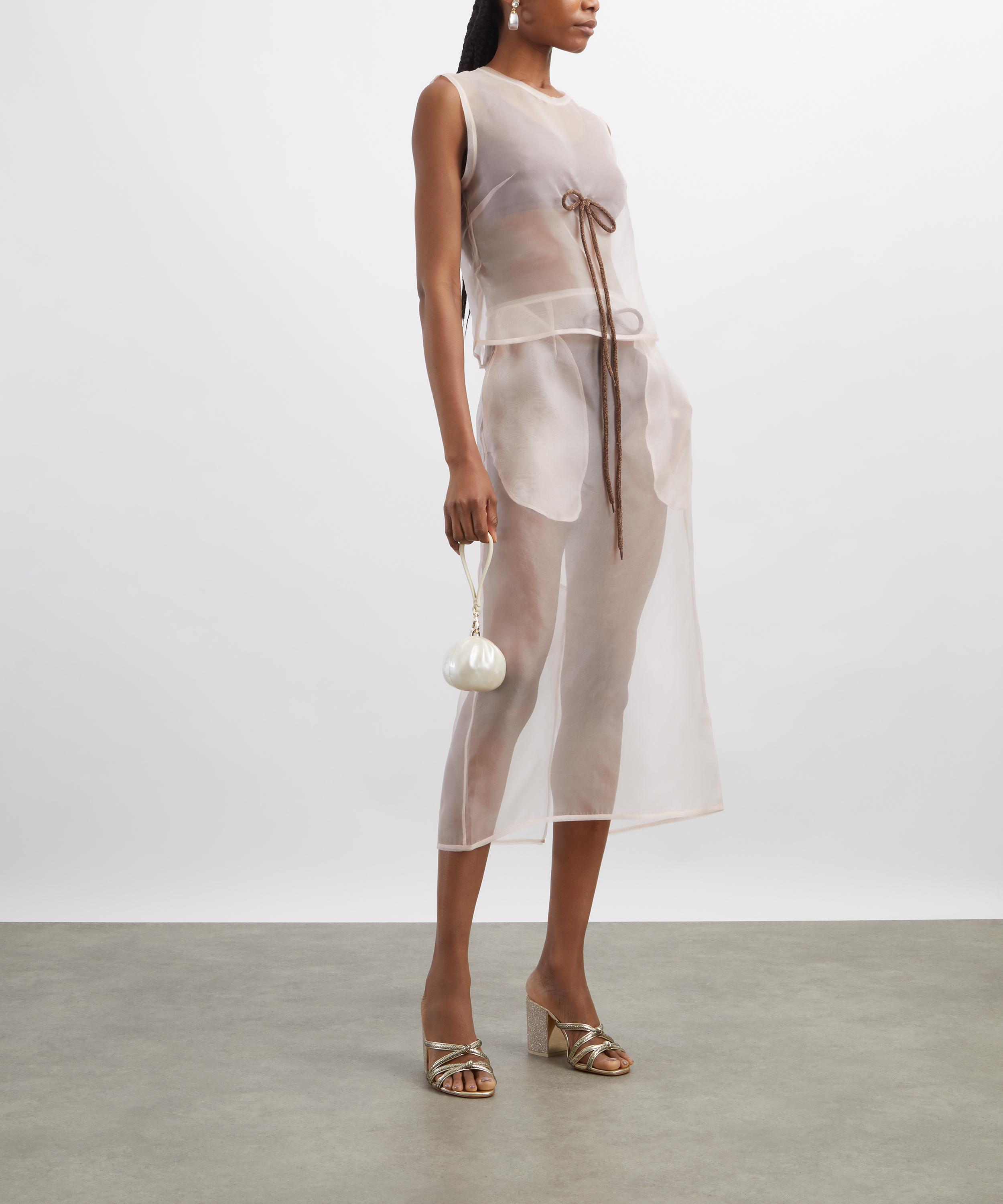 Simone Rocha - Sheer Frayed Pencil Skirt image number 1