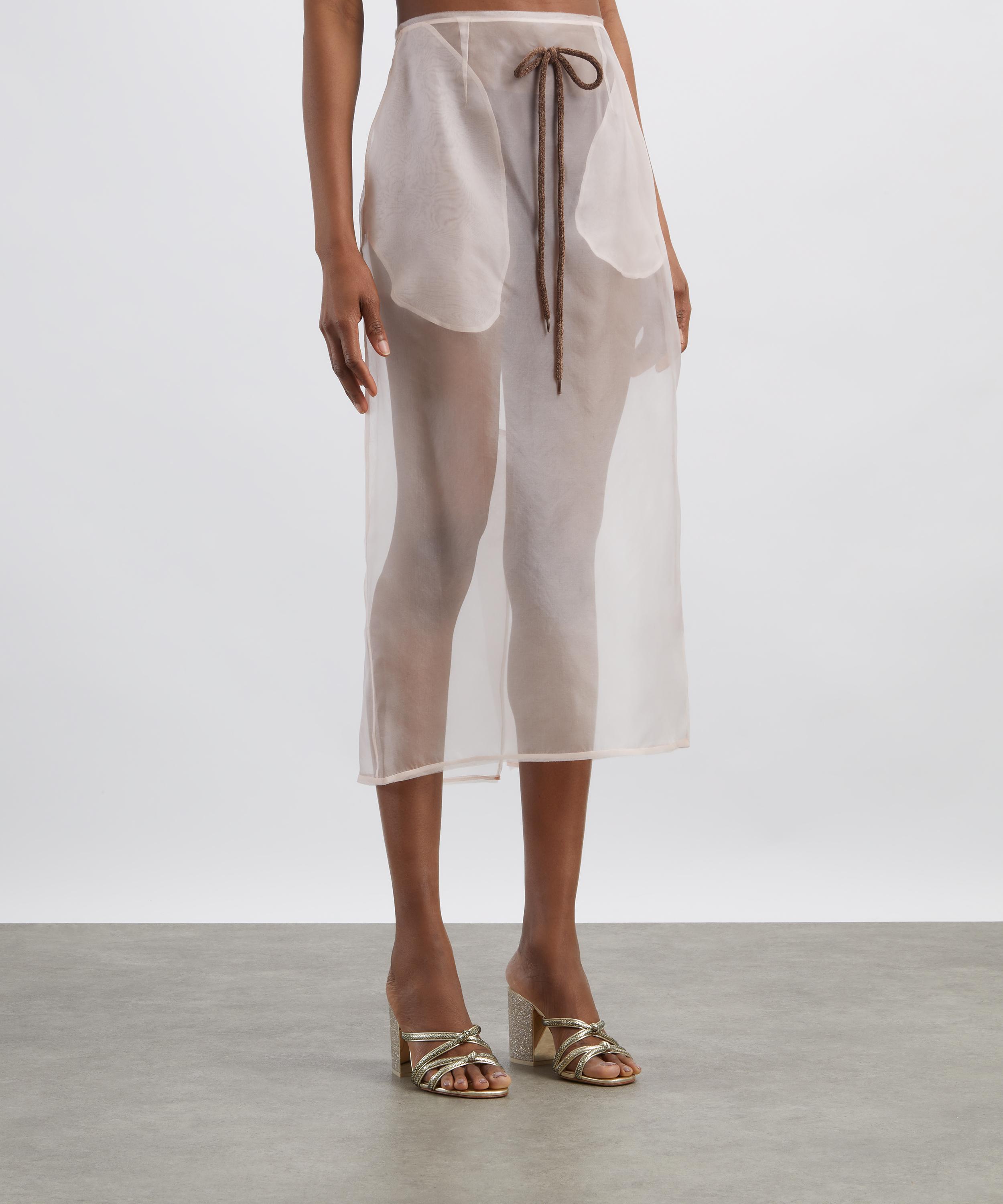 Simone Rocha - Sheer Frayed Pencil Skirt image number 2