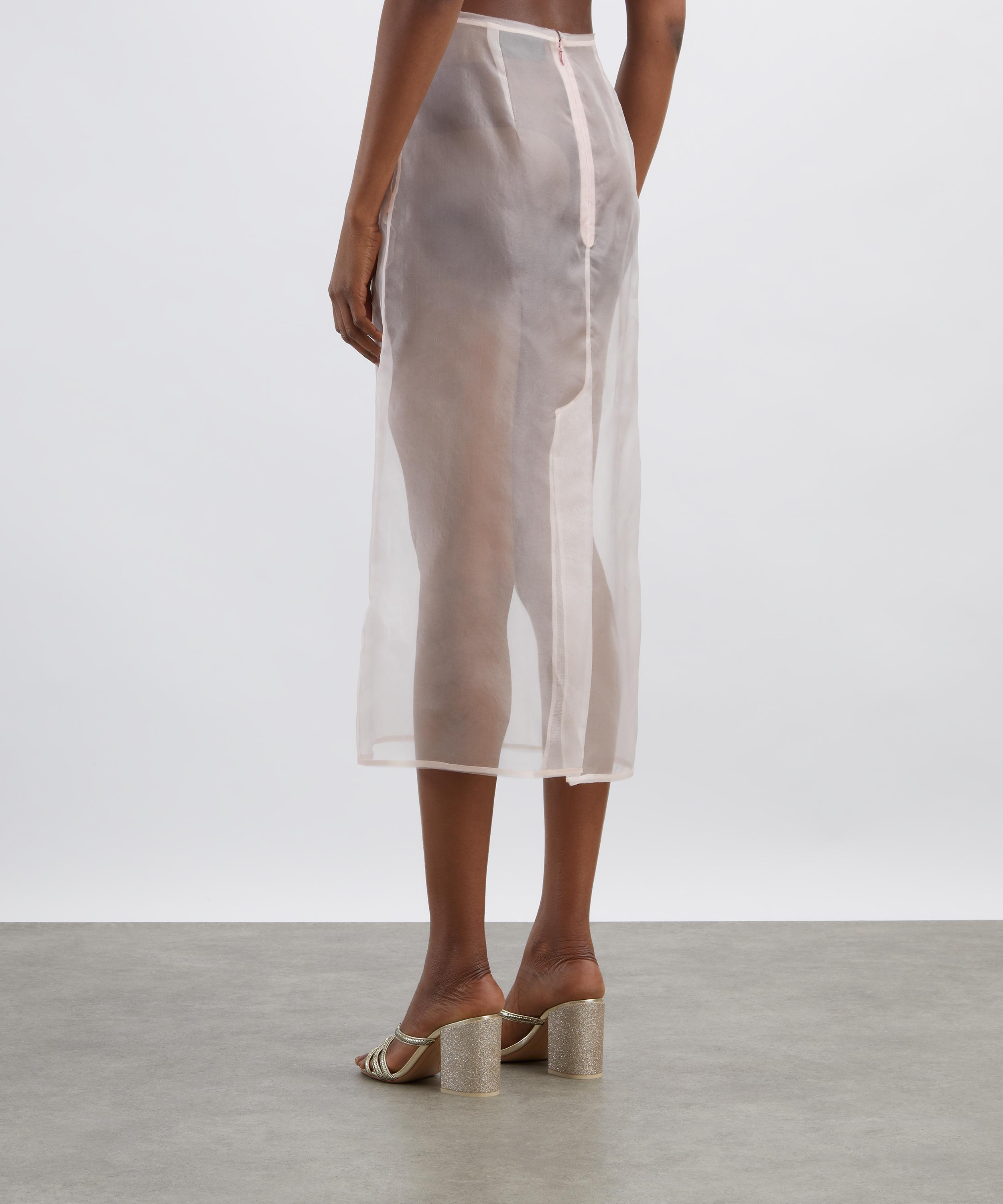 Simone Rocha - Sheer Frayed Pencil Skirt image number 3