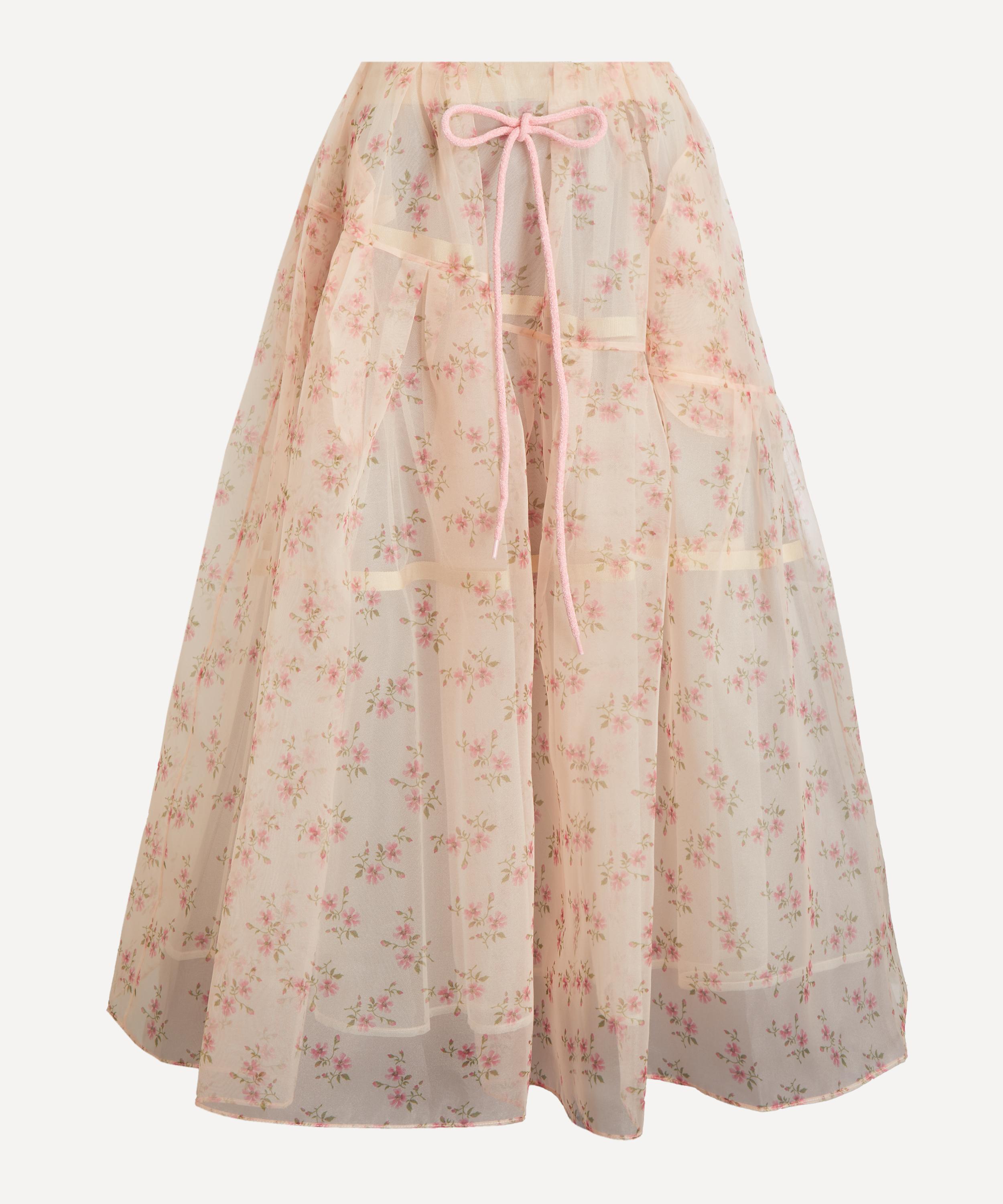 Simone Rocha - Sheer Overlay Long Flounce Skirt