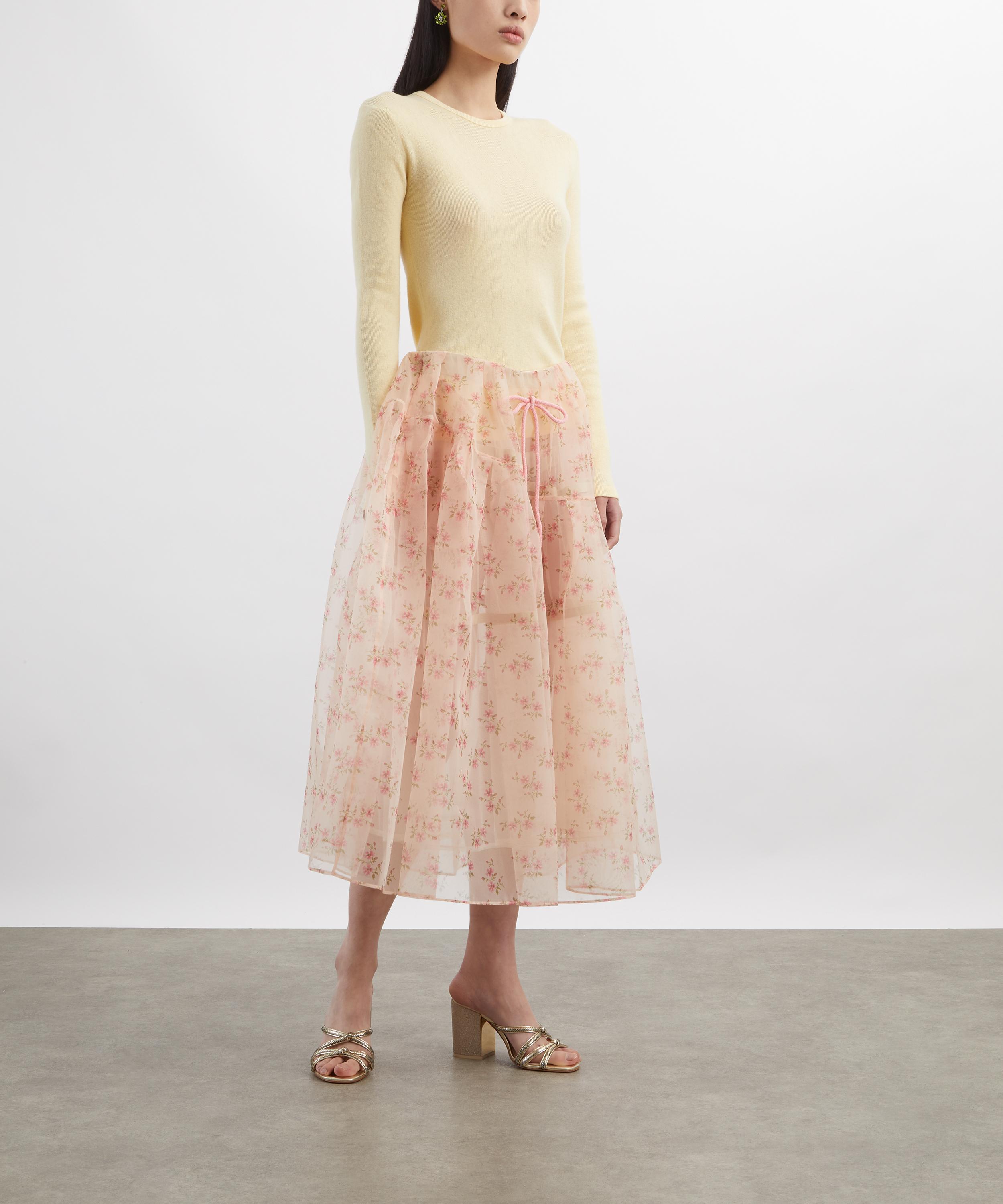Simone Rocha - Sheer Overlay Long Flounce Skirt image number 1