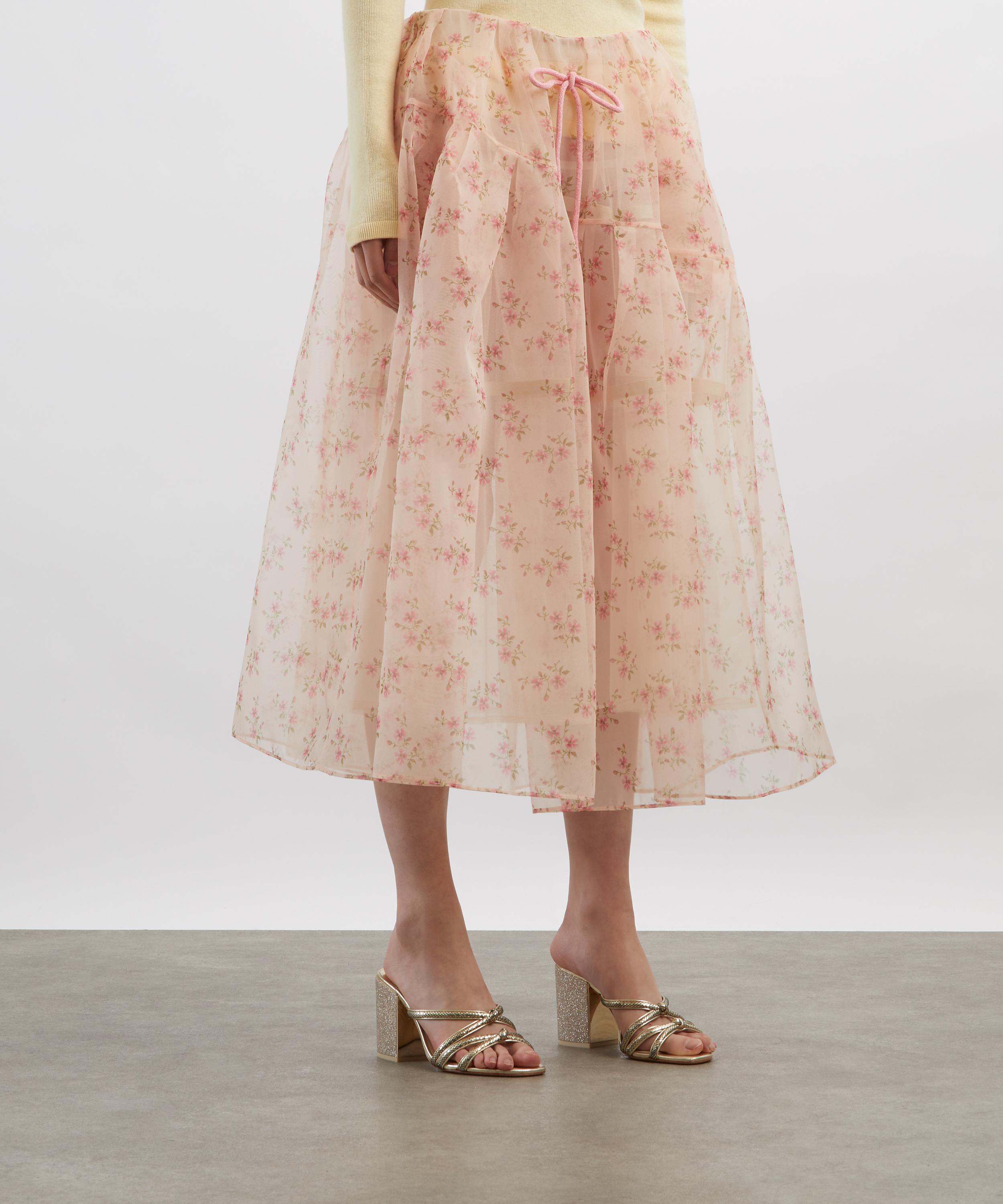 Simone Rocha - Sheer Overlay Long Flounce Skirt image number 2