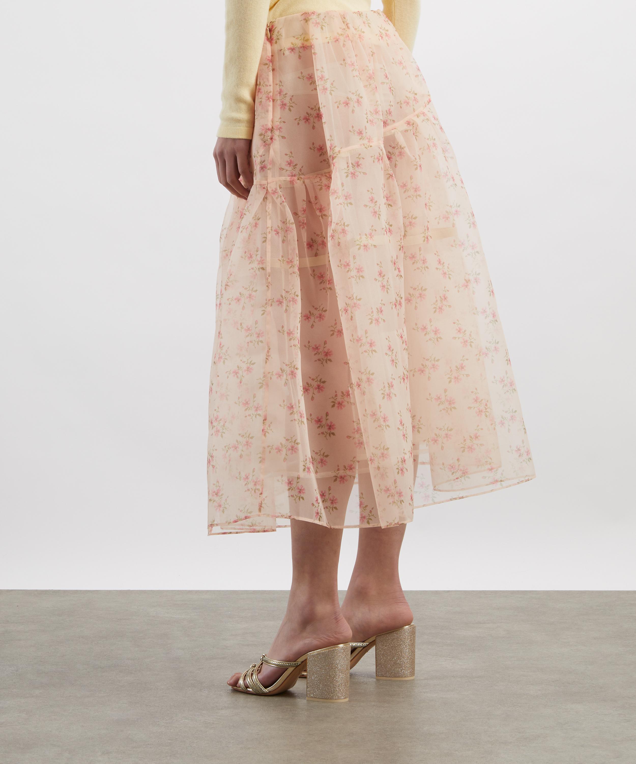 Simone Rocha - Sheer Overlay Long Flounce Skirt image number 3