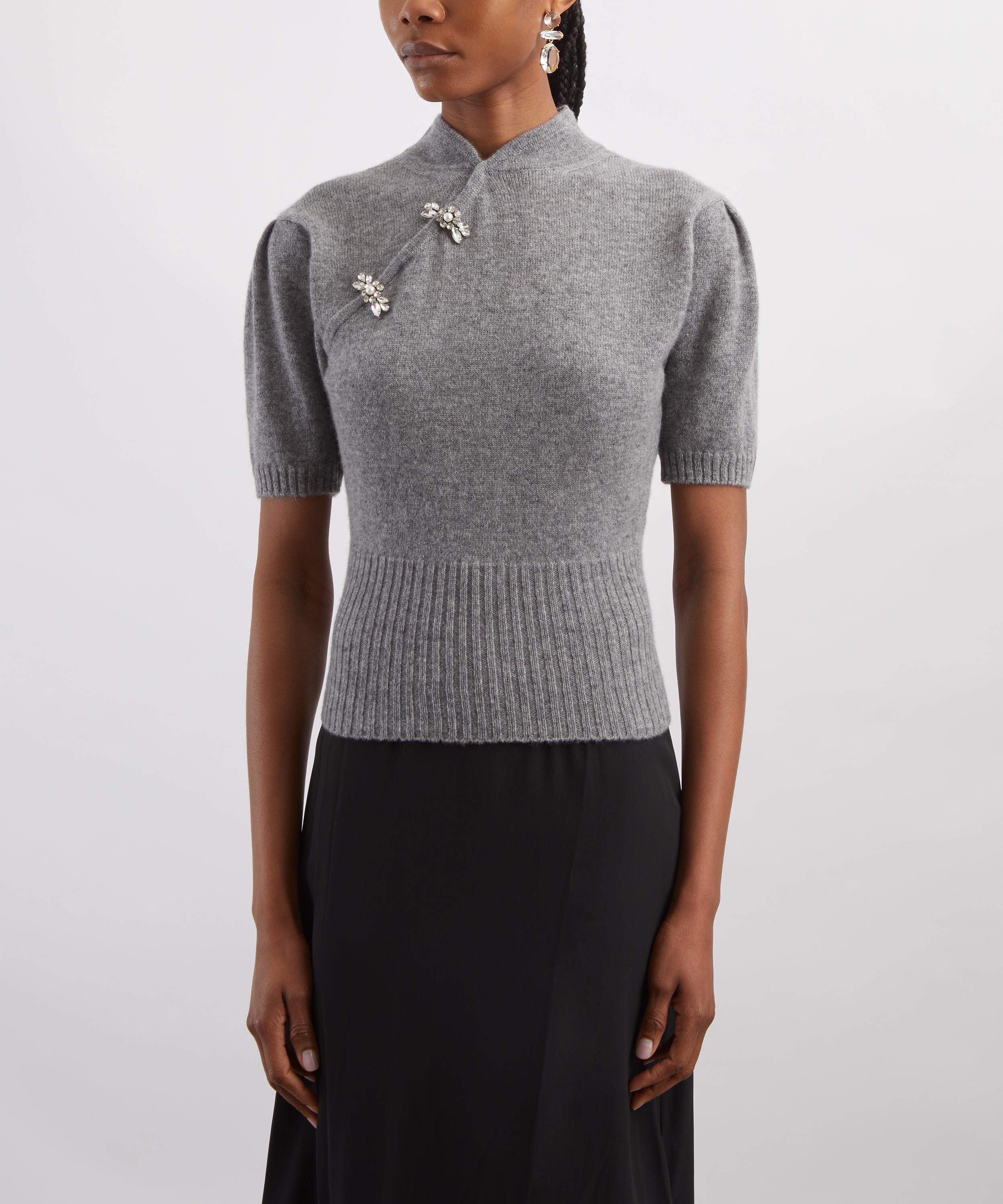 Simone Rocha - Mandarin Collar Cashmere Jumper image number 2