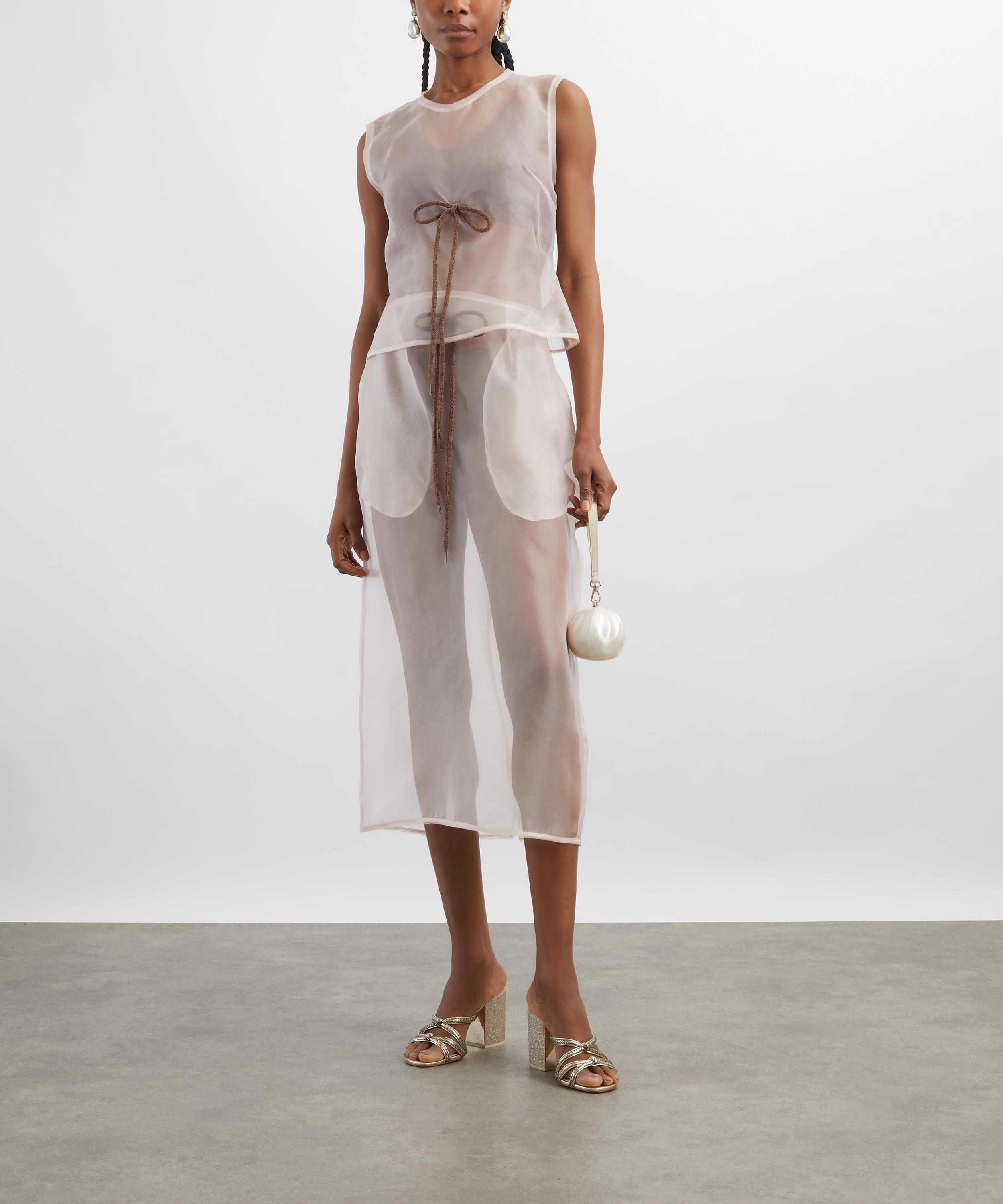 Simone Rocha - Sheer Frayed Contour Top image number 1