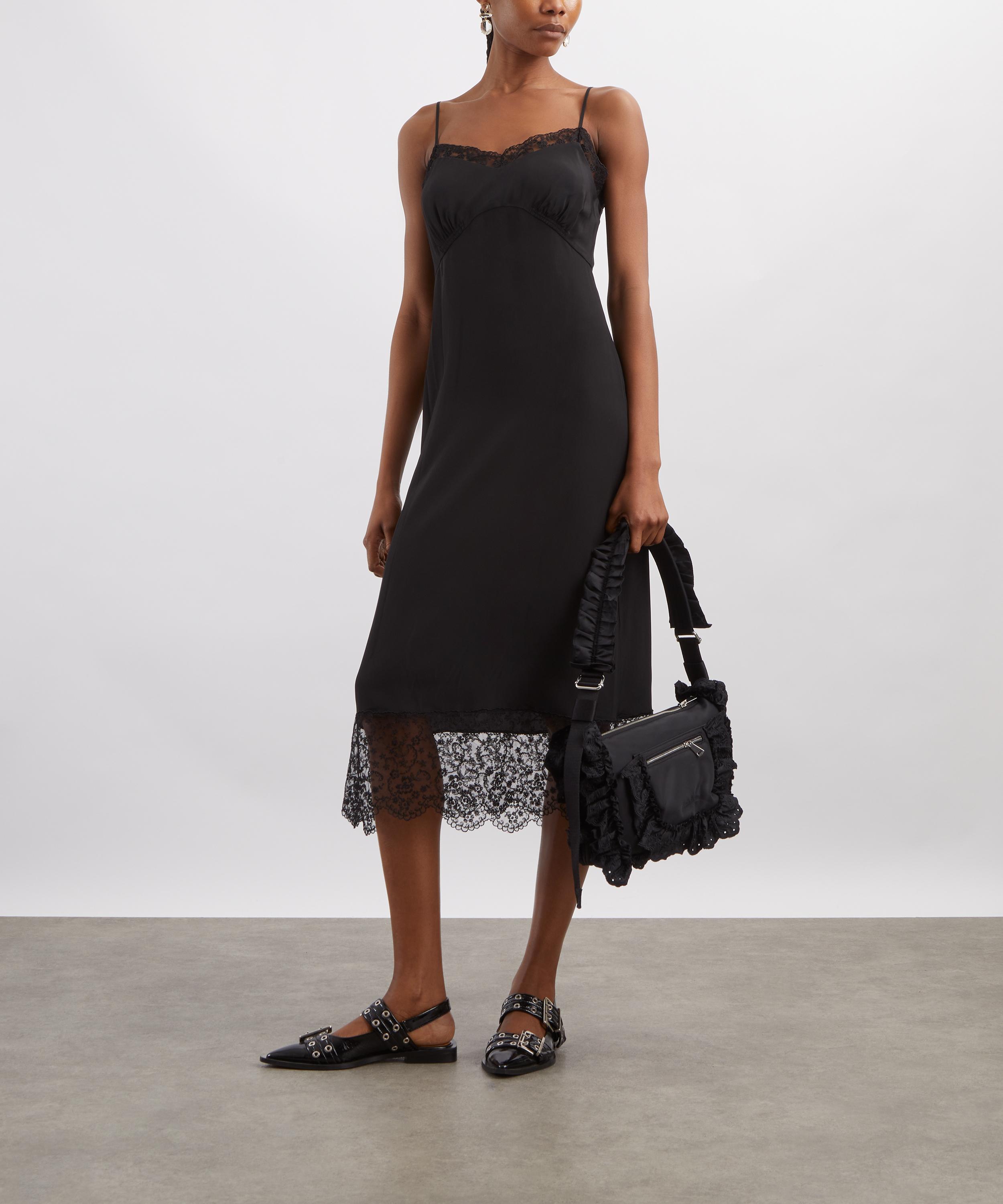 Simone Rocha - Black Lace Trim Slip Dress image number 1
