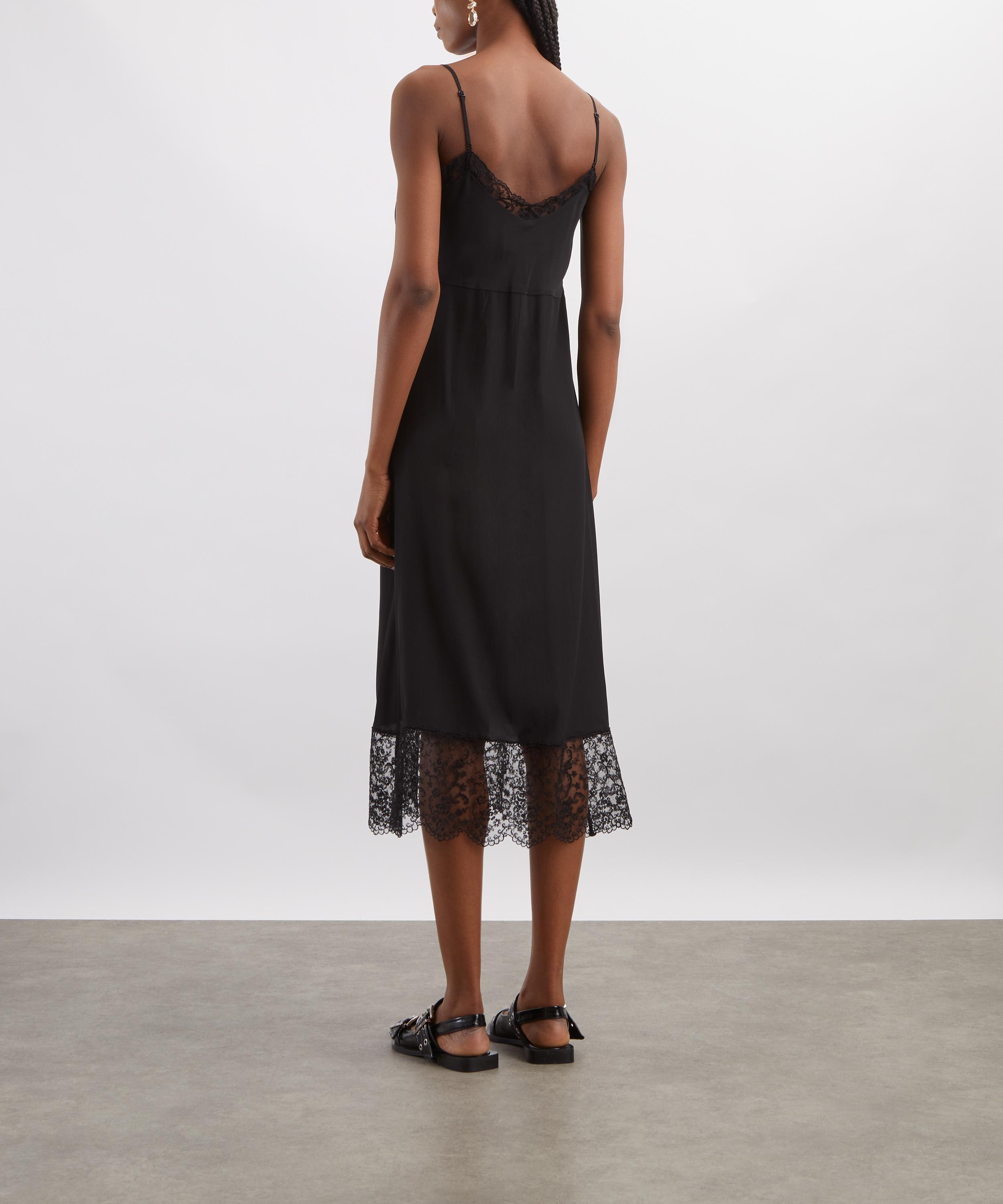 Simone Rocha - Black Lace Trim Slip Dress image number 3
