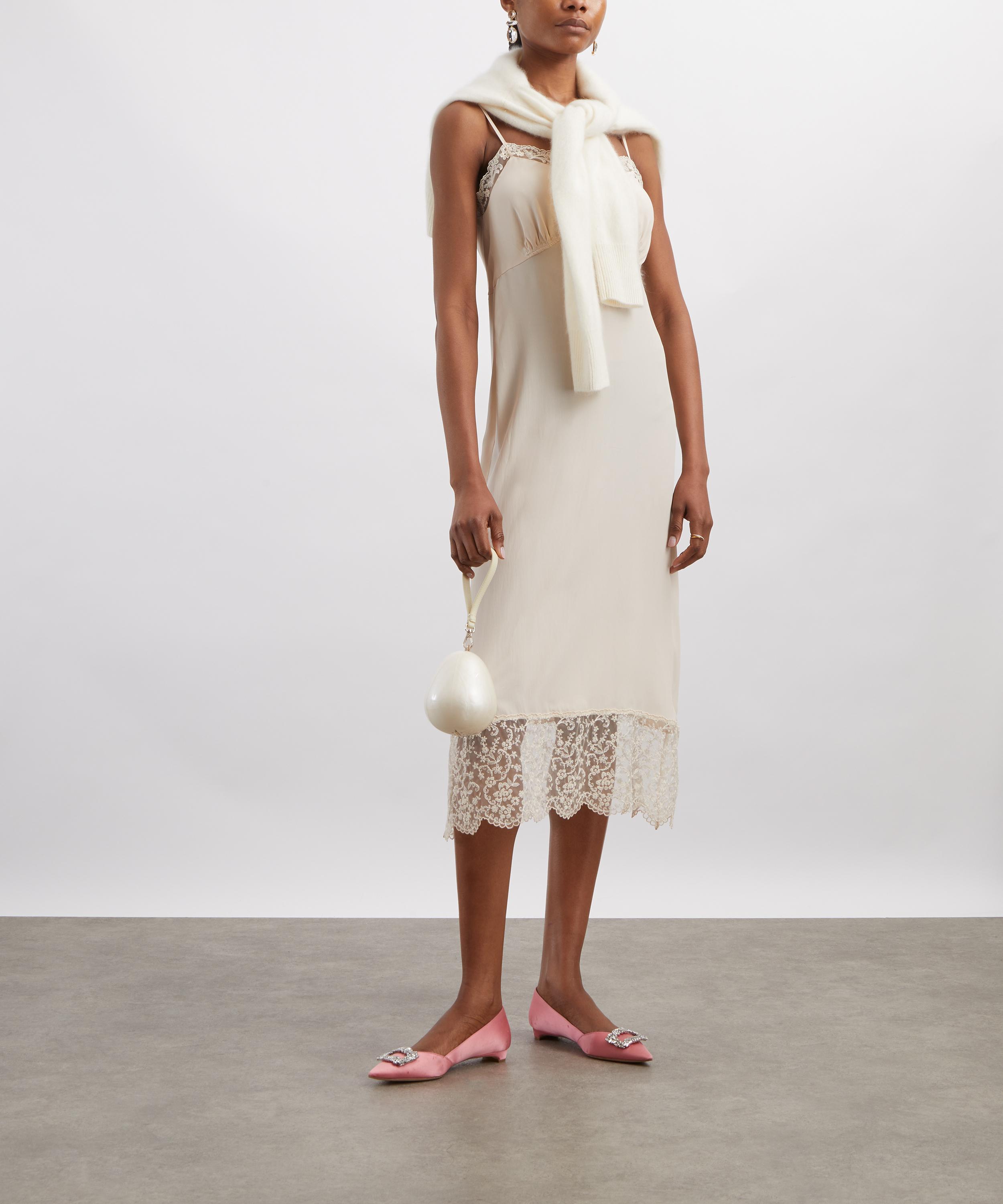 Simone Rocha - Black Lace Trim Slip Dress image number 1