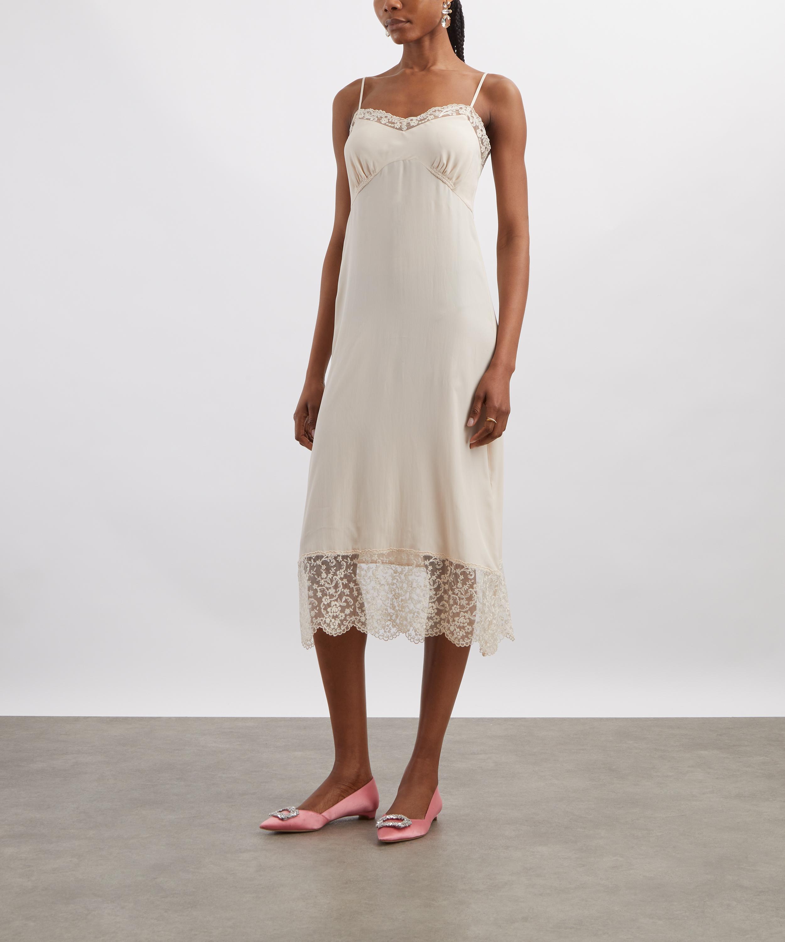 Simone Rocha - Black Lace Trim Slip Dress image number 2