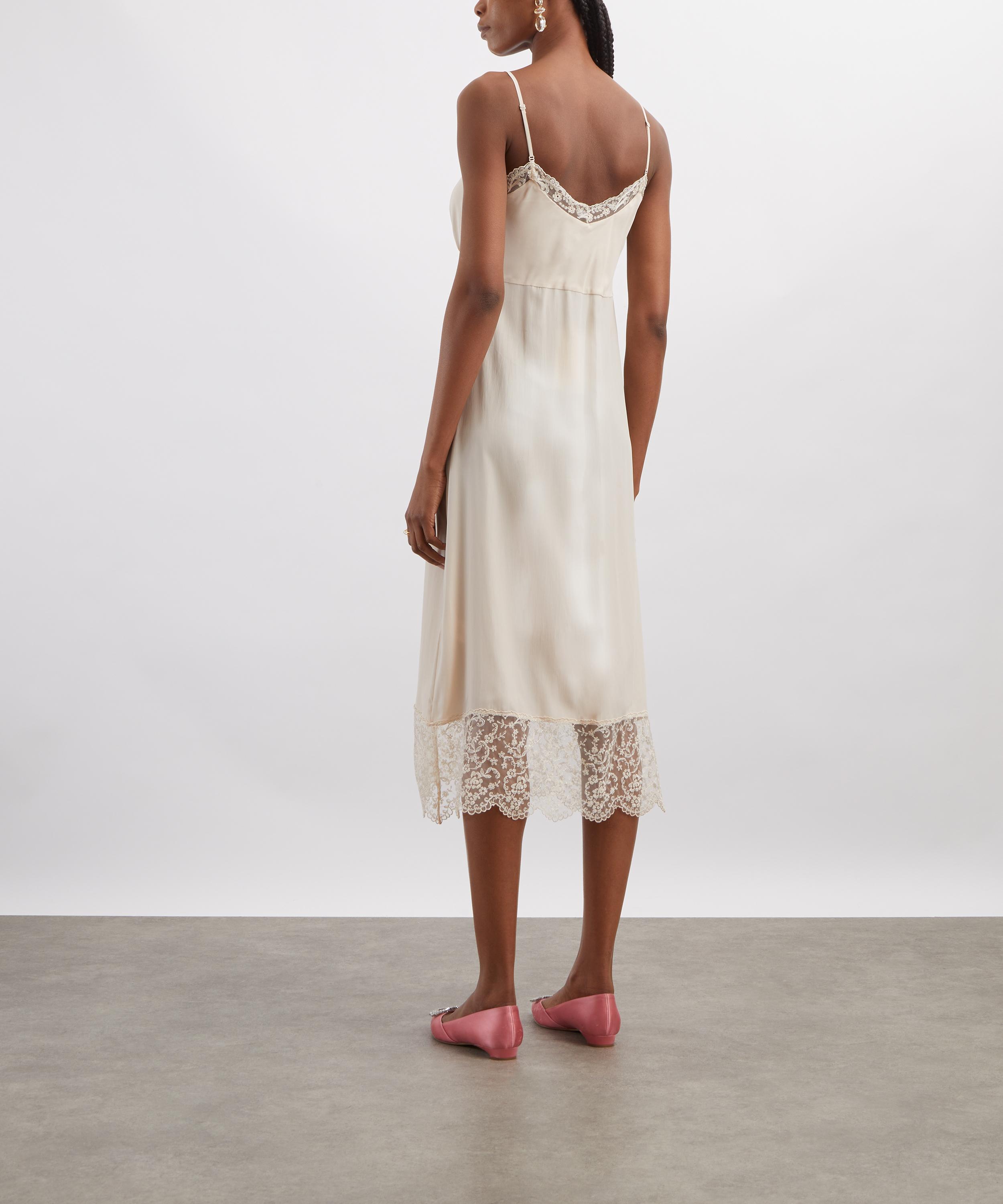 Simone Rocha - Black Lace Trim Slip Dress image number 3