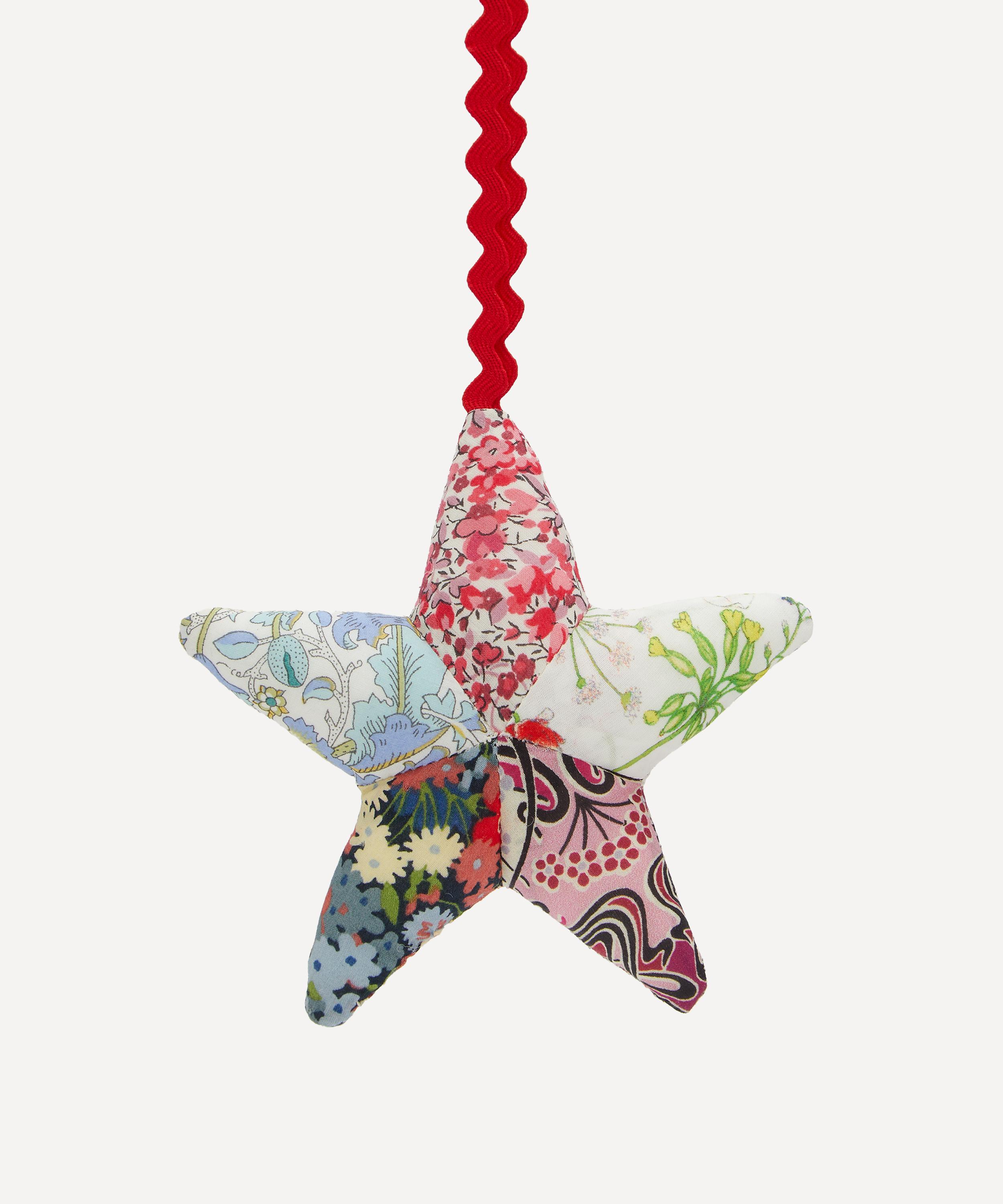 Christmas - Liberty Print Fabric Patchwork Star Ornament image number 0