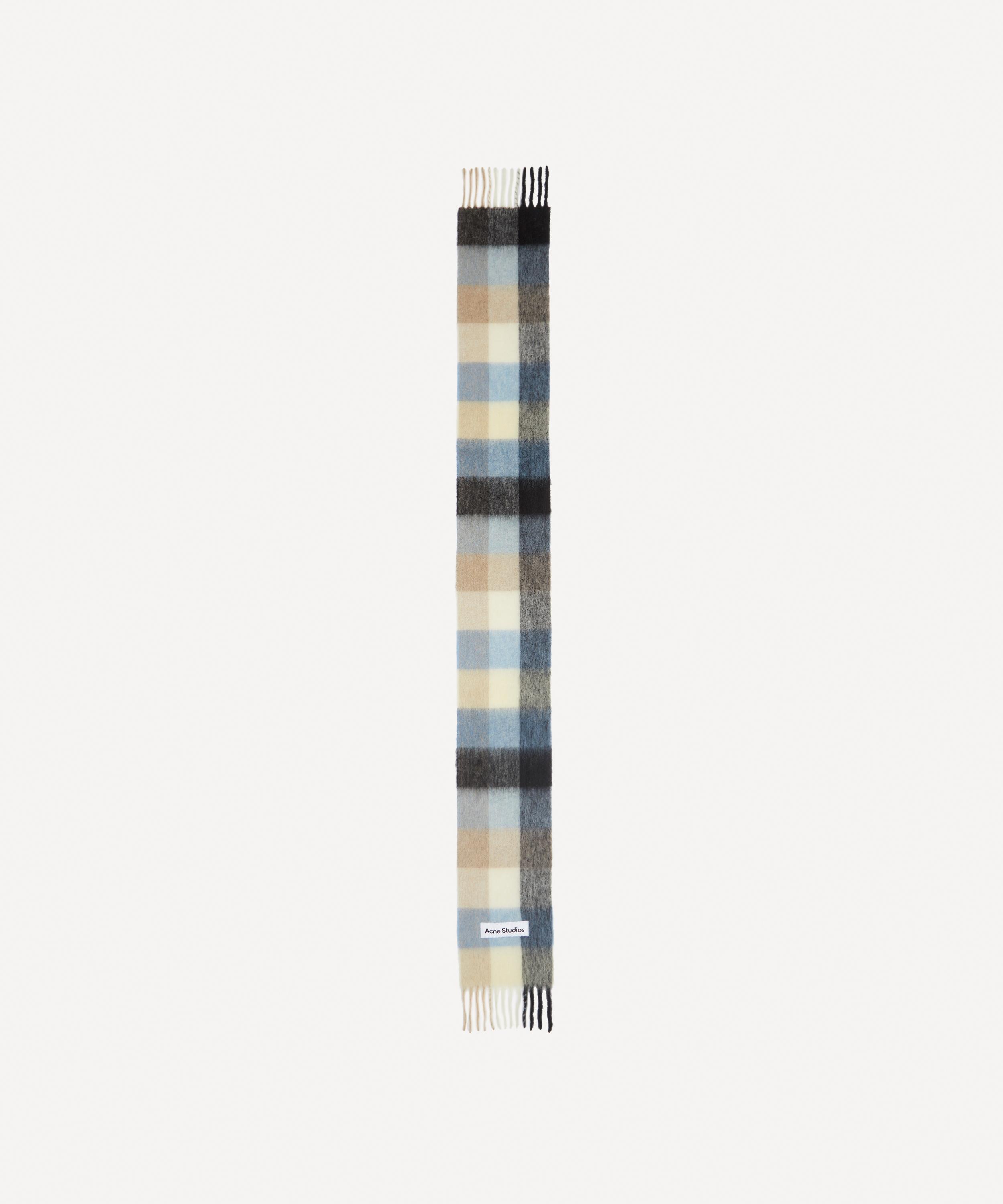 Acne Studios - Mohair-Blend Checked Scarf image number 1