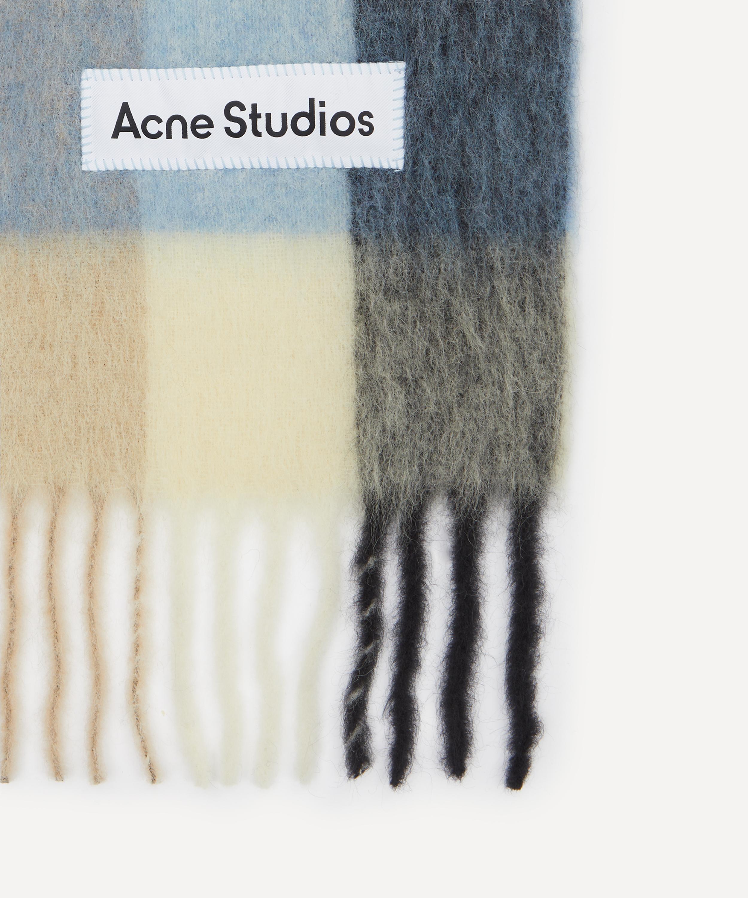 Acne Studios - Mohair-Blend Checked Scarf image number 2