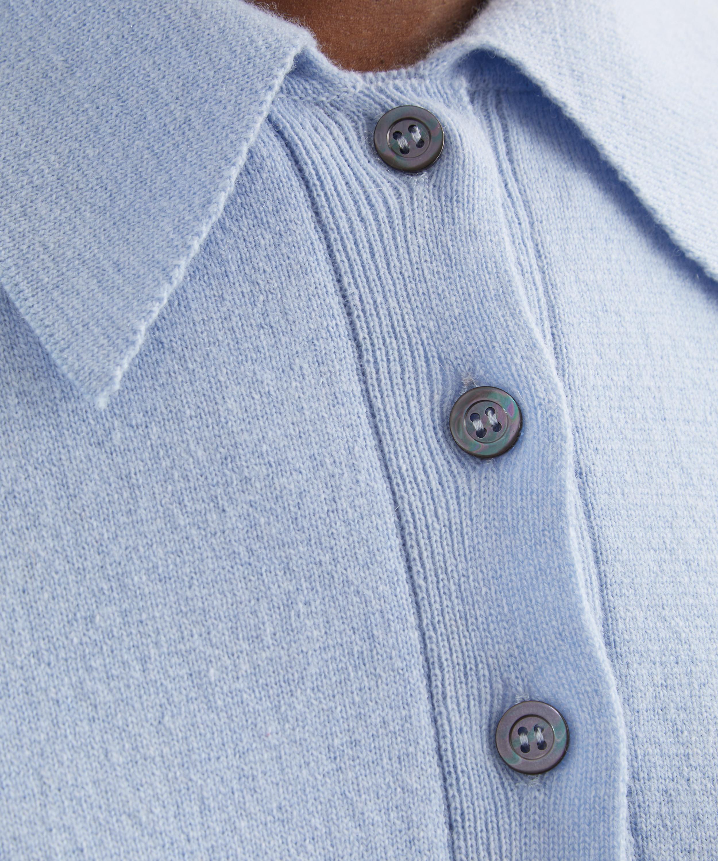 R&oacute;he - Baby Blue Compact Knitted Polo image number 4