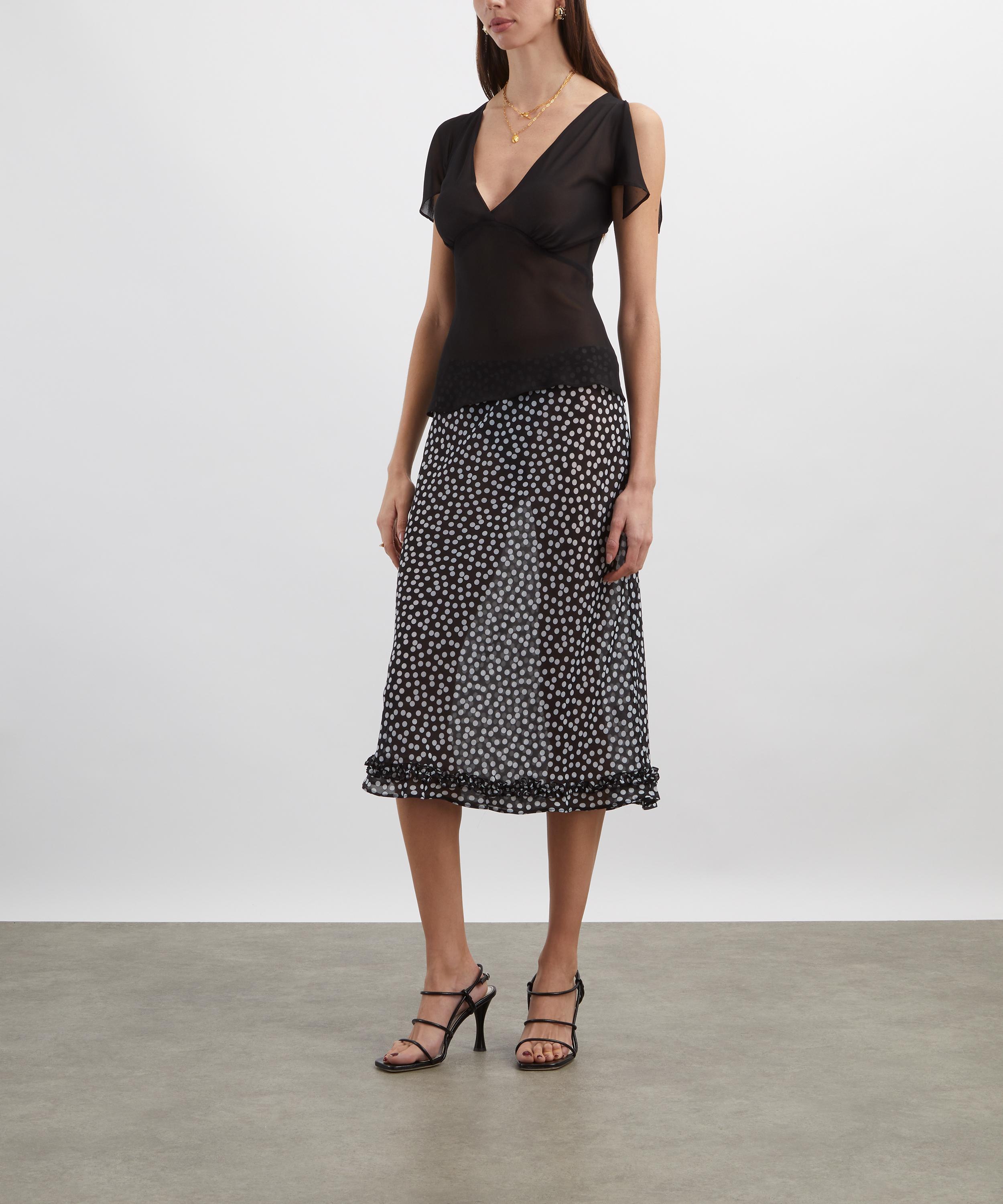 Susamusa - Meadow Polka-Dot Sheer Midi Skirt image number 1