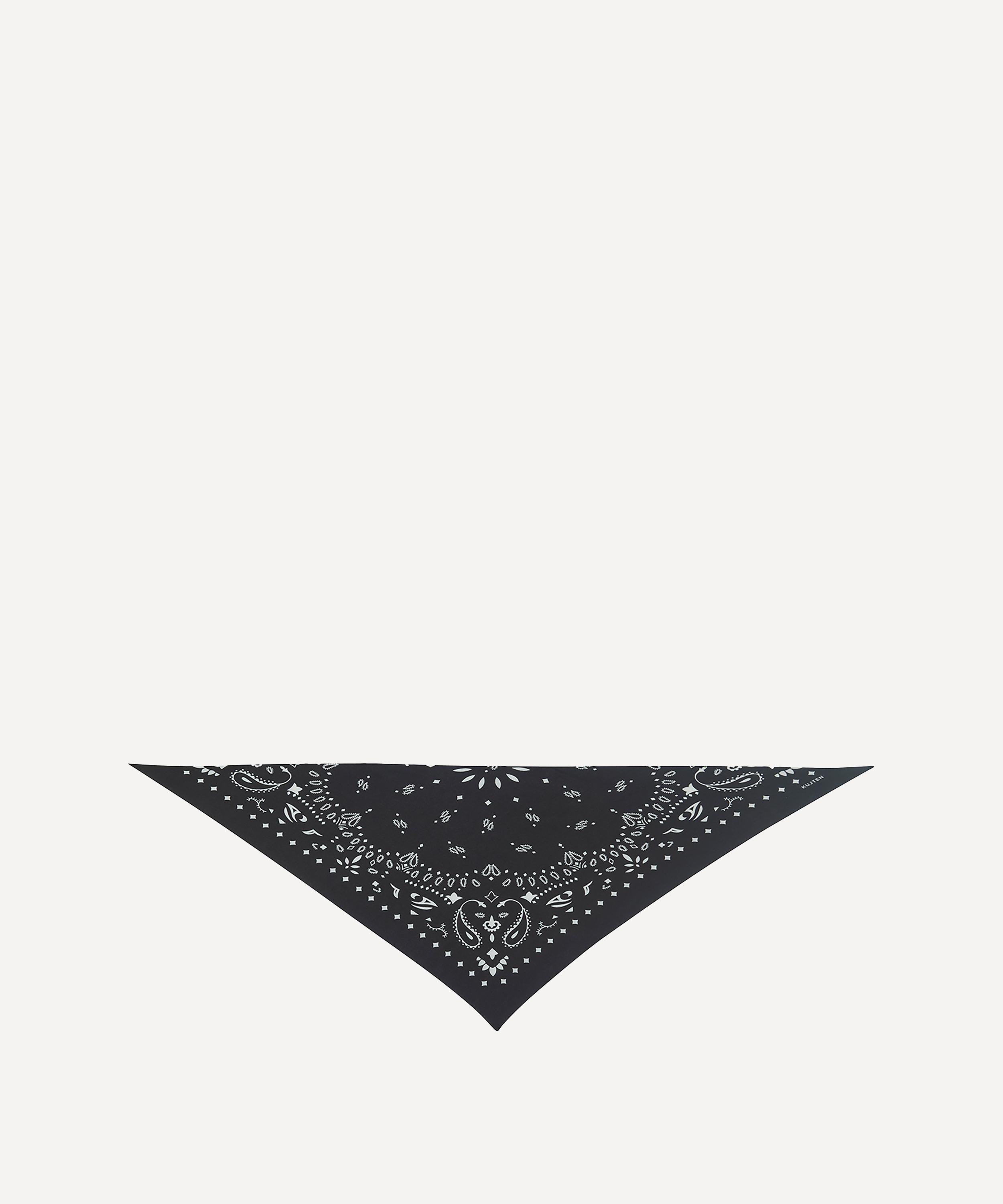 Kujten - Tifa Small Silk-Cashmere Triangle Bandana image number 0