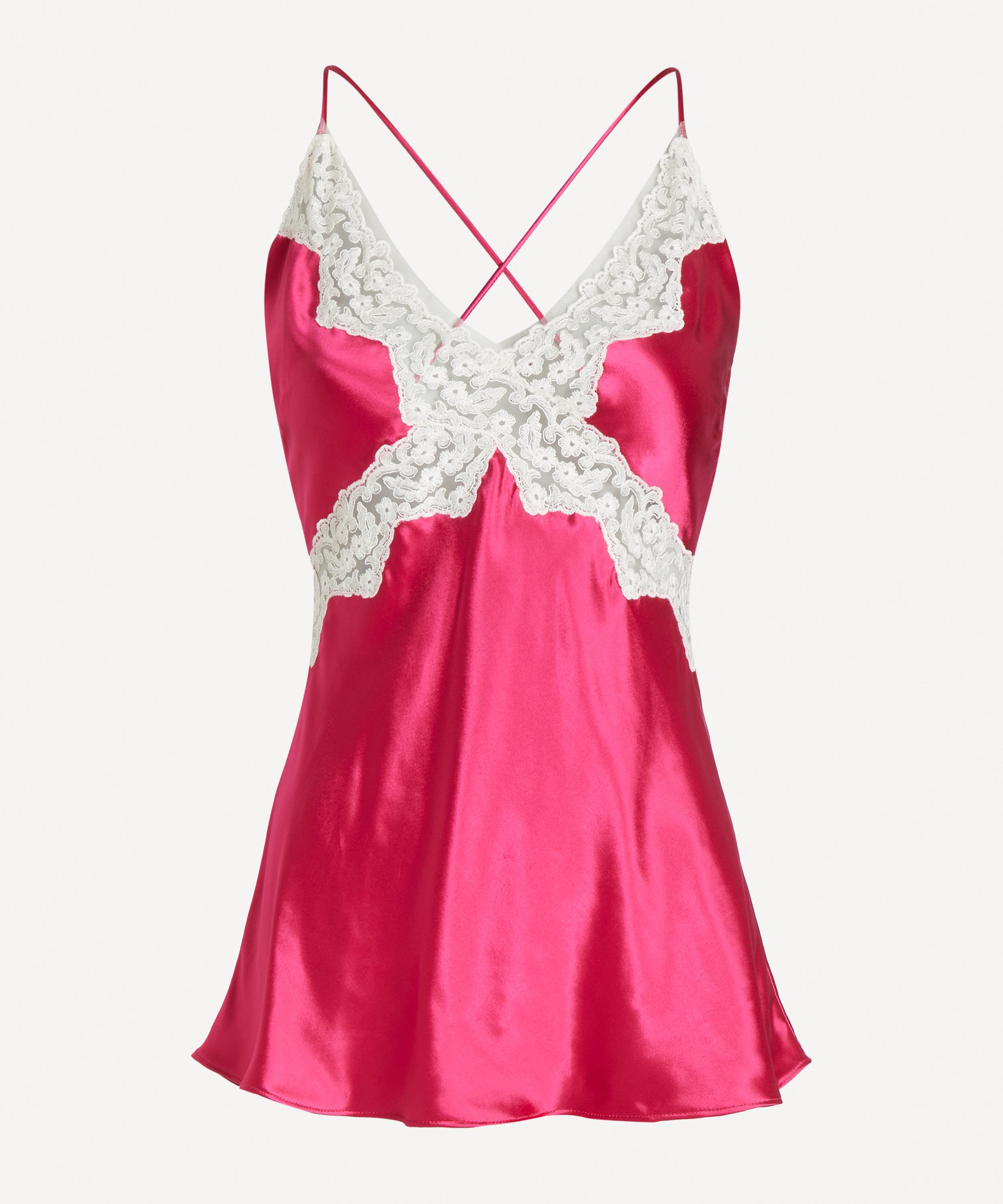 Alberta Ferretti - Pink Satin Top with Lace Inserts
