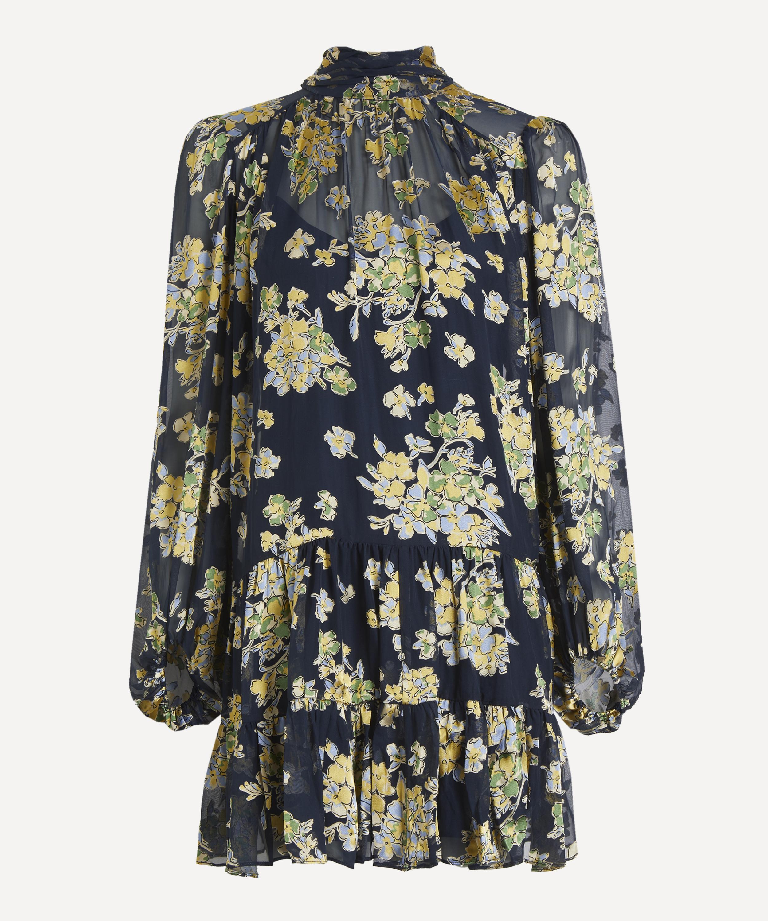 RIXO - Anaya Silk-Satin Devor&eacute; Mini Dress