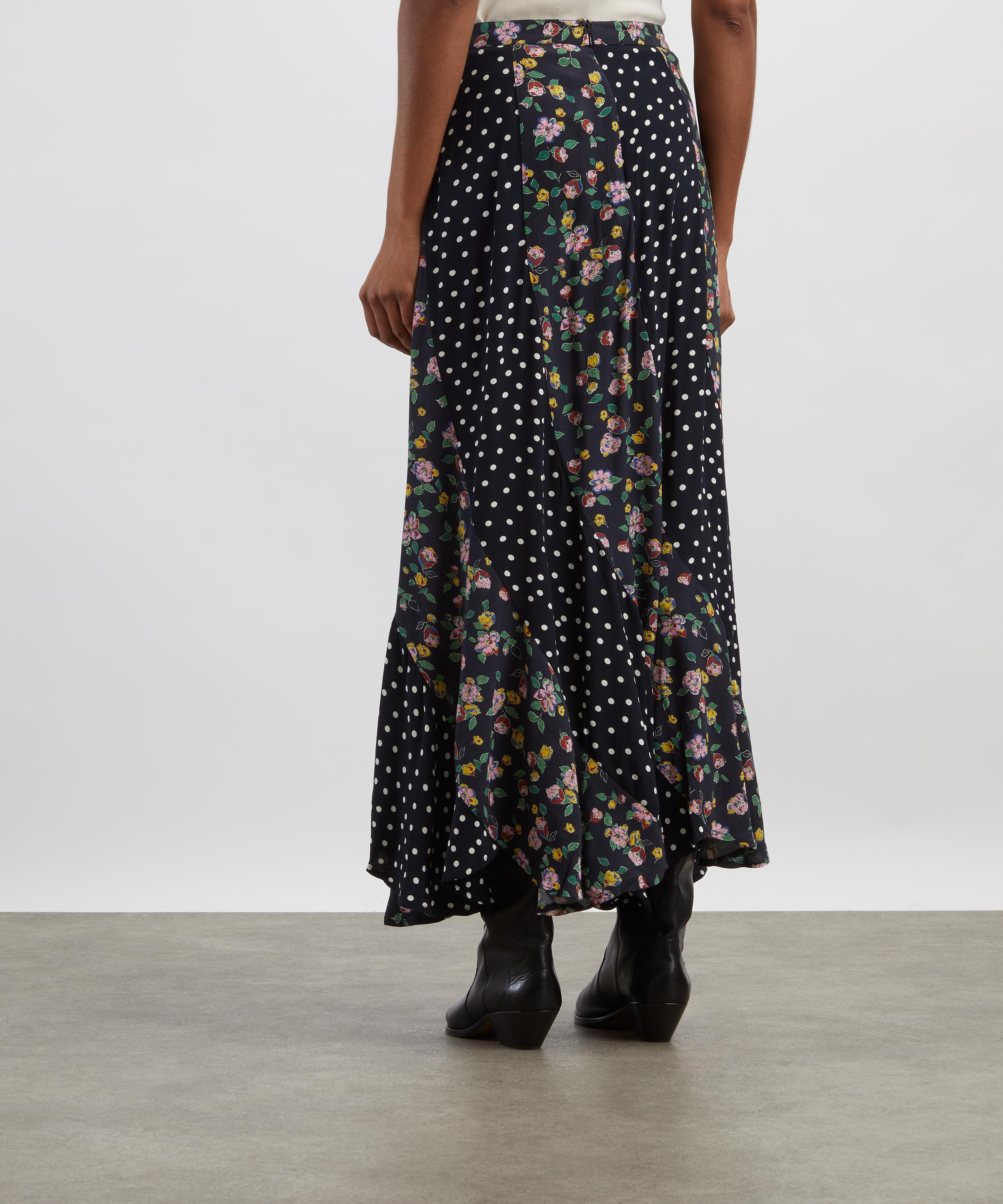 RIXO - Gracella Kimmie Dot Mix Midi Skirt image number 3